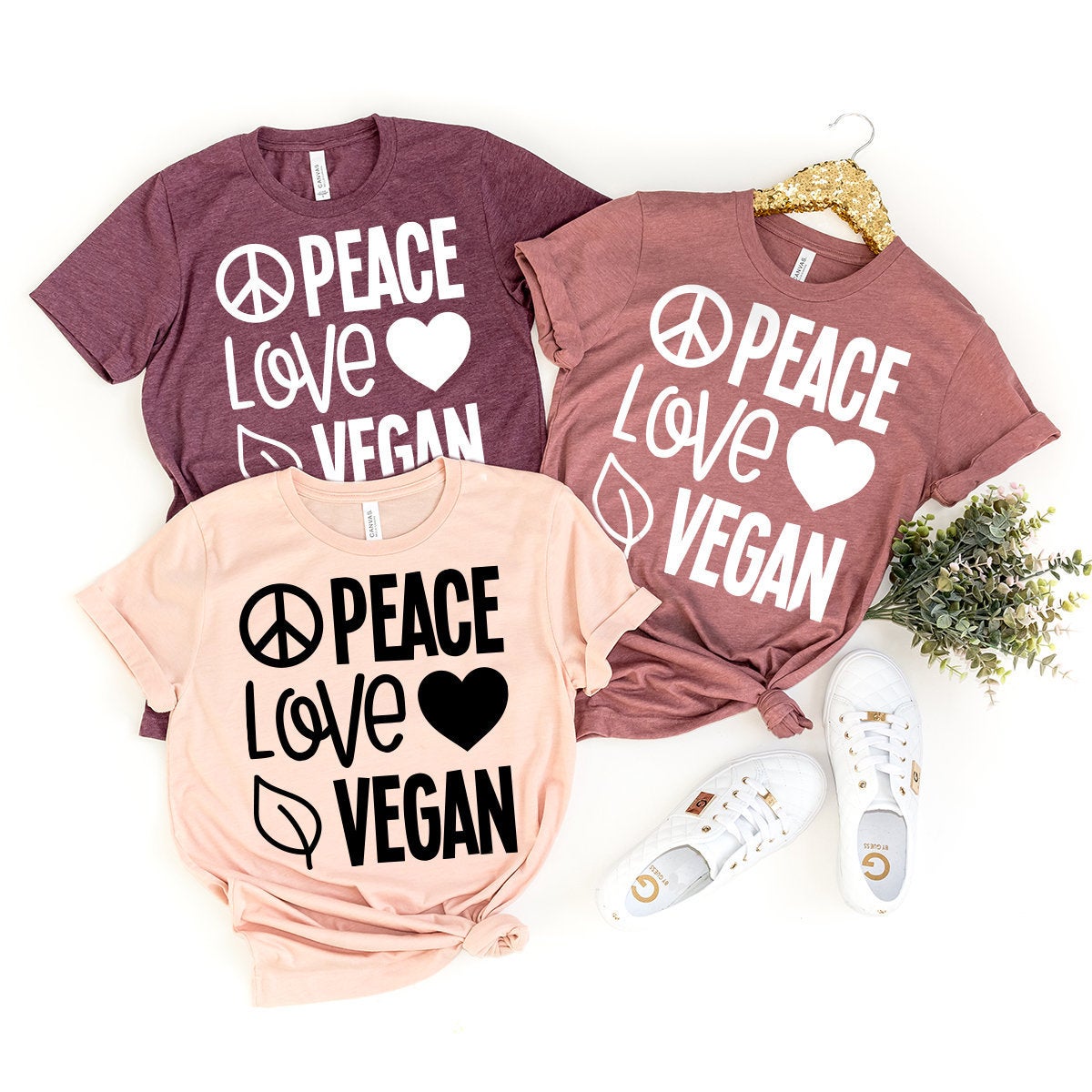 Peace Love Vegan T-Shirt Peace Love Vegan T-Shirt