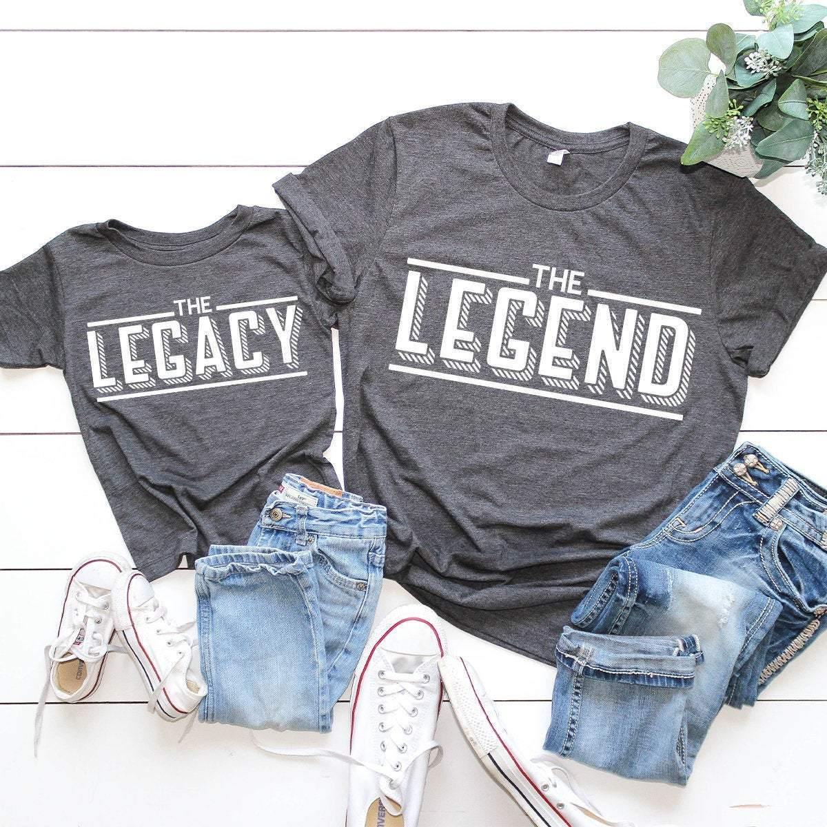 Dad And Son Matching Shirt, Daddy And Son Shirt, Legend Legacy Shirt, Funny Family Shirt, Fathers Day Matching Shirt, Dad And Son T-Shirt Dad And Son Matching Shirt, Daddy And Son Shirt, Legend Legacy Shirt, Funny Family Shirt, Fathers Day Matching Shirt, Dad And Son T-Shirt