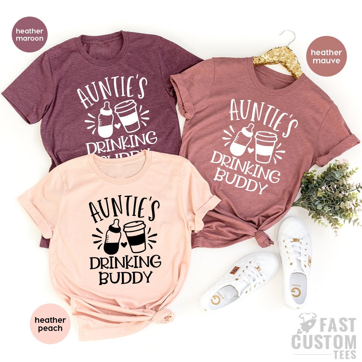 New Aunt Shirt, New Auntie Gift, Aunt Tshirt, Auntie T Shirt, Gift for Aunt, Auntie's Drinking Buddy Tee, Aunt Birthday Shirt, Aunt Tee