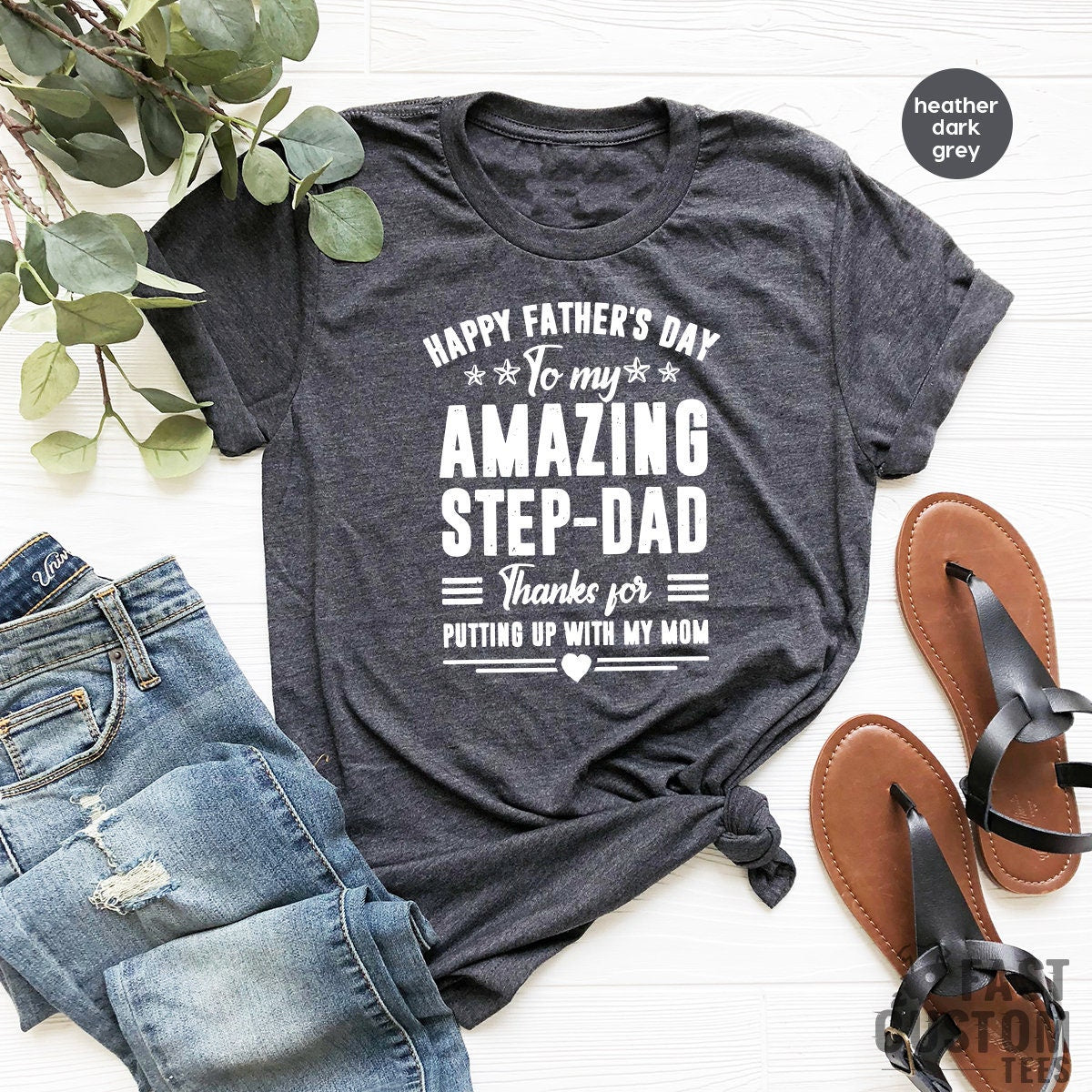Step Dad T Shirt, Amazing Step-Dad Shirt, Bonus Dad Gifts, Gift