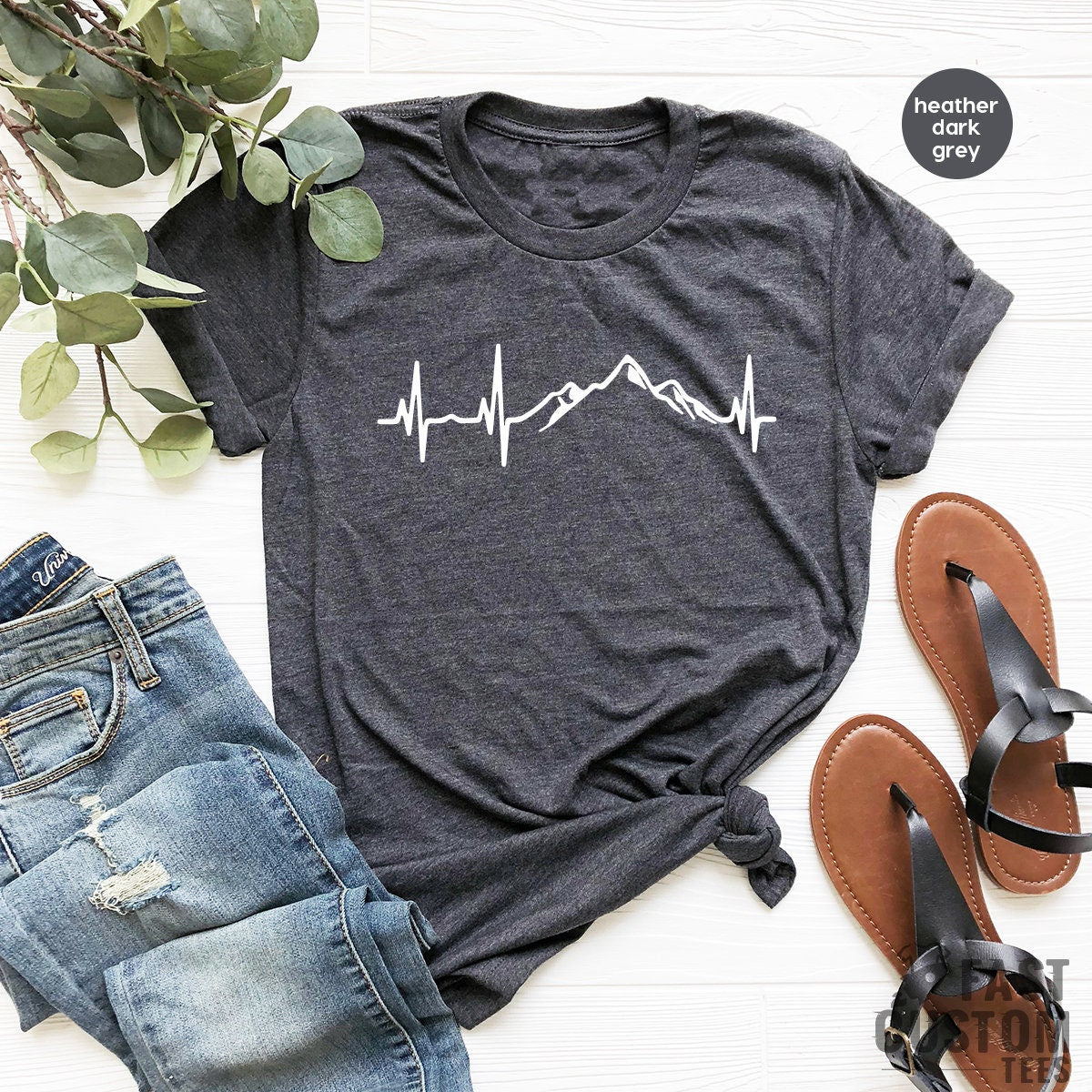 Mountains Heartbeat Shirt, Hiking TShirt, Nature Lover Tee, Hiking