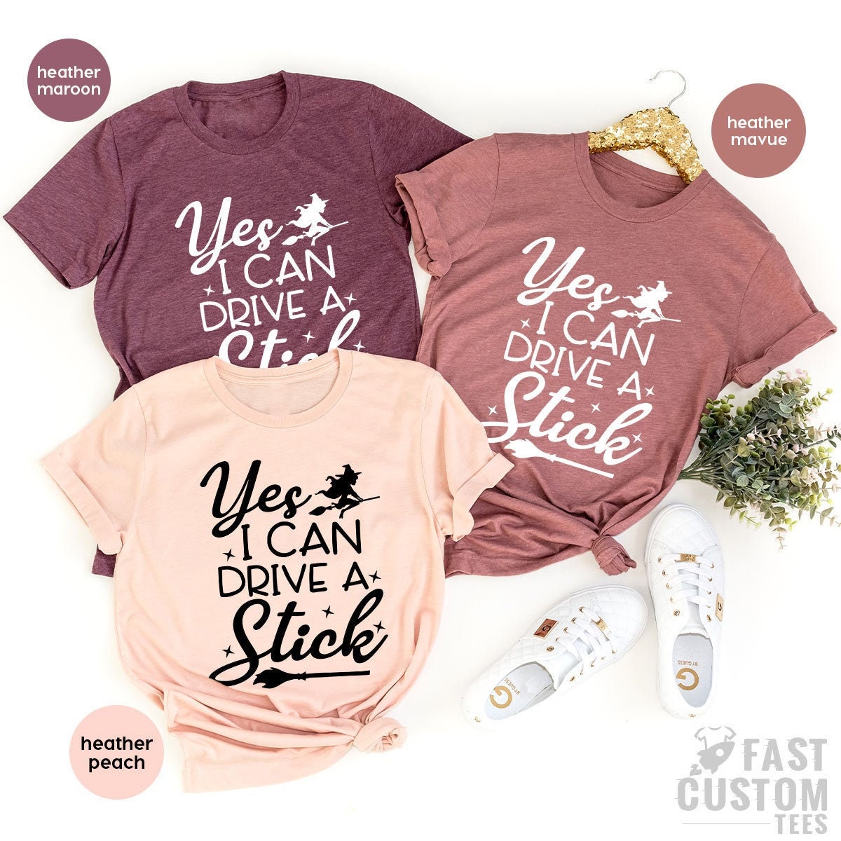 Yes I Can Drive A Stick Shirt Funny Halloween Shirt Halloween Shirt for Women Witch Shirt Halloween Party Shirt Halloween Gift