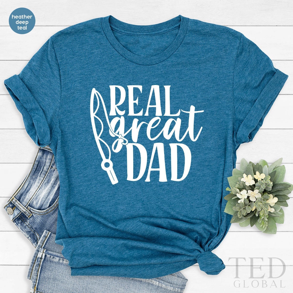 Fishing Dad Shirt, Real Great Dad Shirt, Fathers Day Tee, Fishing Gift, Fly Fishing Shirt, Gift for Dad, Reel Cool Dad , Fisherman Shirt