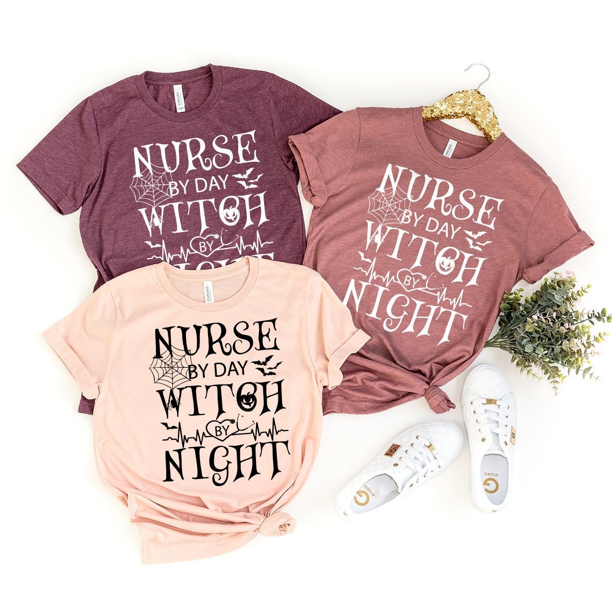 Nurse By Day Witch By Night shirt, Nurse Halloween Tshirt, Nurse