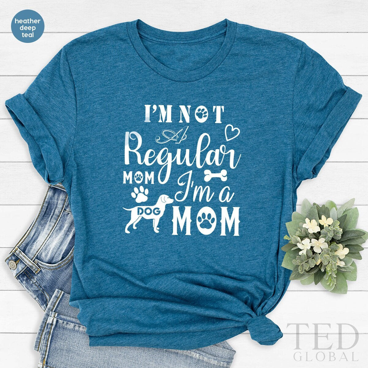 Dog Mom T-Shirt, Dog Lover T Shirt, Personalized Pet Mom TShirt