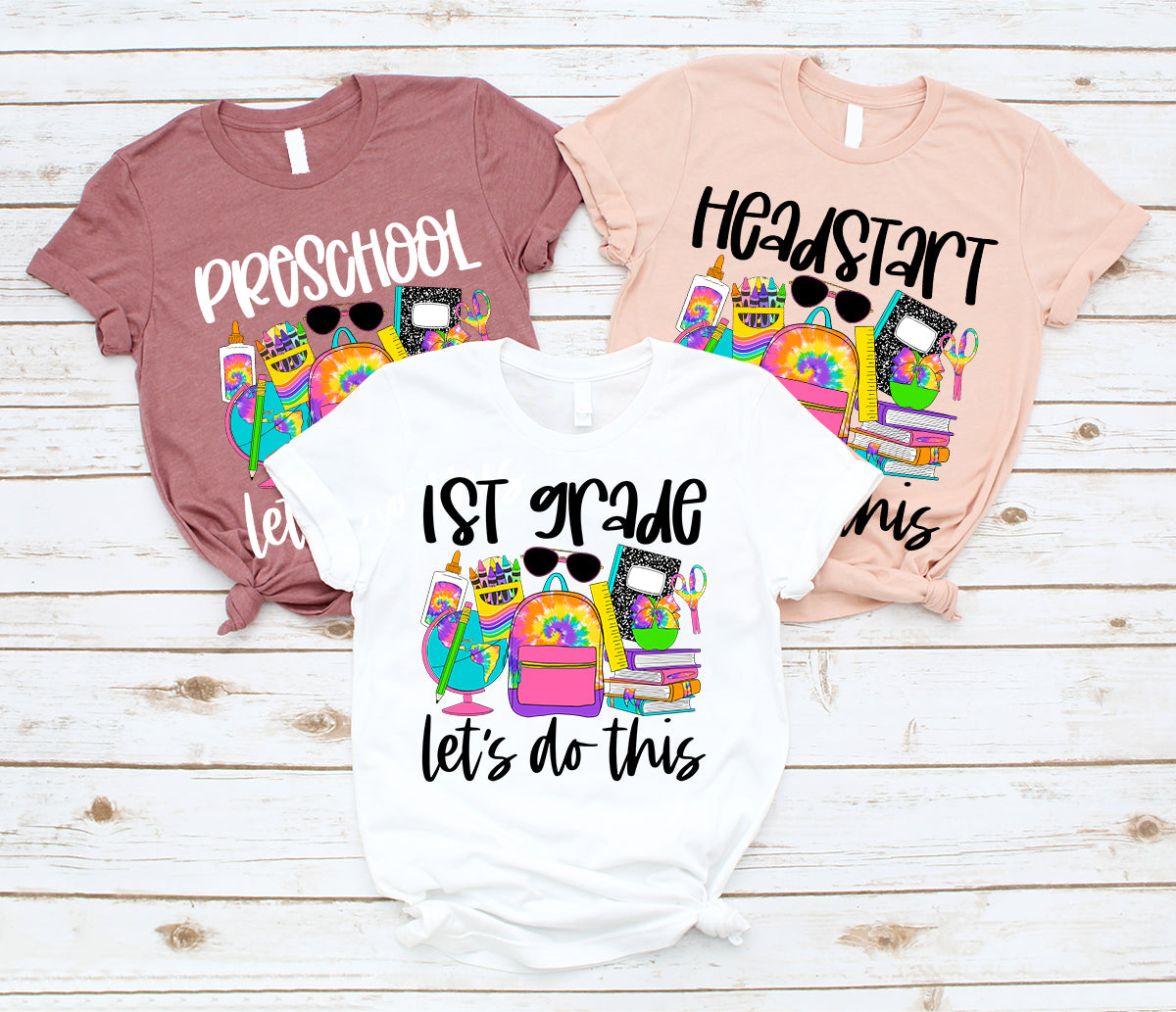First Day of School Shirt, Back to School Gifts, Toddler Girl Clothing, Kindergarten Tshirt, Preschool Outfit, 1st Grade Kids T-Shirt