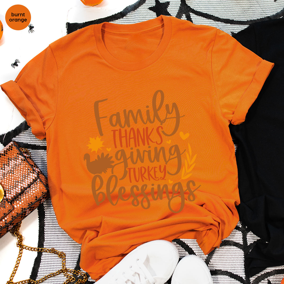 Family Thanksgiving Shirts, Gifts for Family, Autumn Crewneck Sweatshirt, Matching Family TShirts, Fall Vneck Tshirt, Turkey Graphic Tees