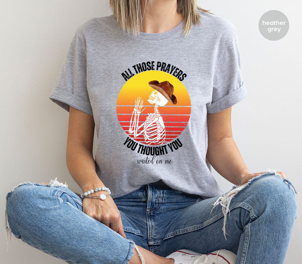 Halloween Crewneck Sweatshirt, Vintage Skeleton Shirt, Christian Vneck T Shirts