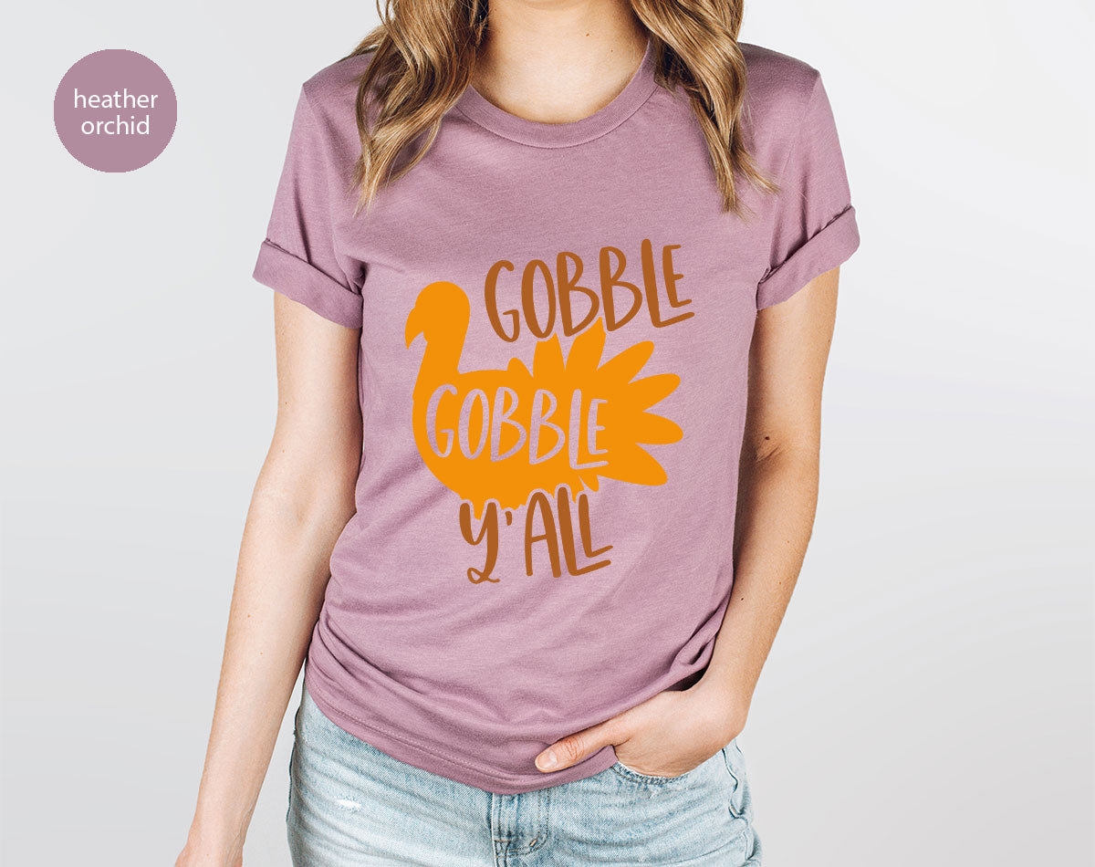 Kids Turkey T Shirt, Fall Gifts, Funny Fall Sweatshirt, Thanksgiving Graphic Tees, Boys Autumn Outfit, Cute Toddler TShirt, Gobble T-Shirt