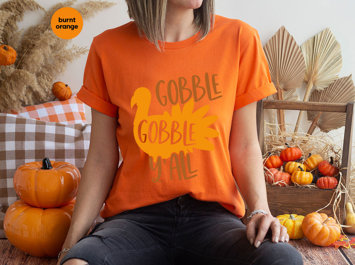 Kids Turkey T Shirt, Fall Gifts, Funny Fall Sweatshirt, Thanksgiving Graphic Tees, Boys Autumn Outfit, Cute Toddler TShirt, Gobble T-Shirt