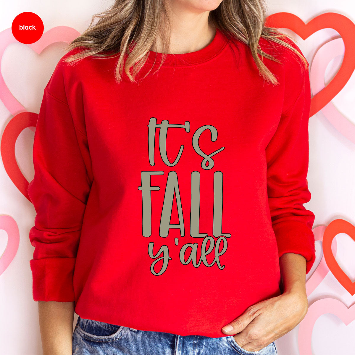 Fall Crewneck Sweatshirt, Its Fall Yall T-Shirt, Fall Gifts, Gifts for Her, Autumn Clothing, Thanksgiving Graphic Tees, Toddler T Shirt