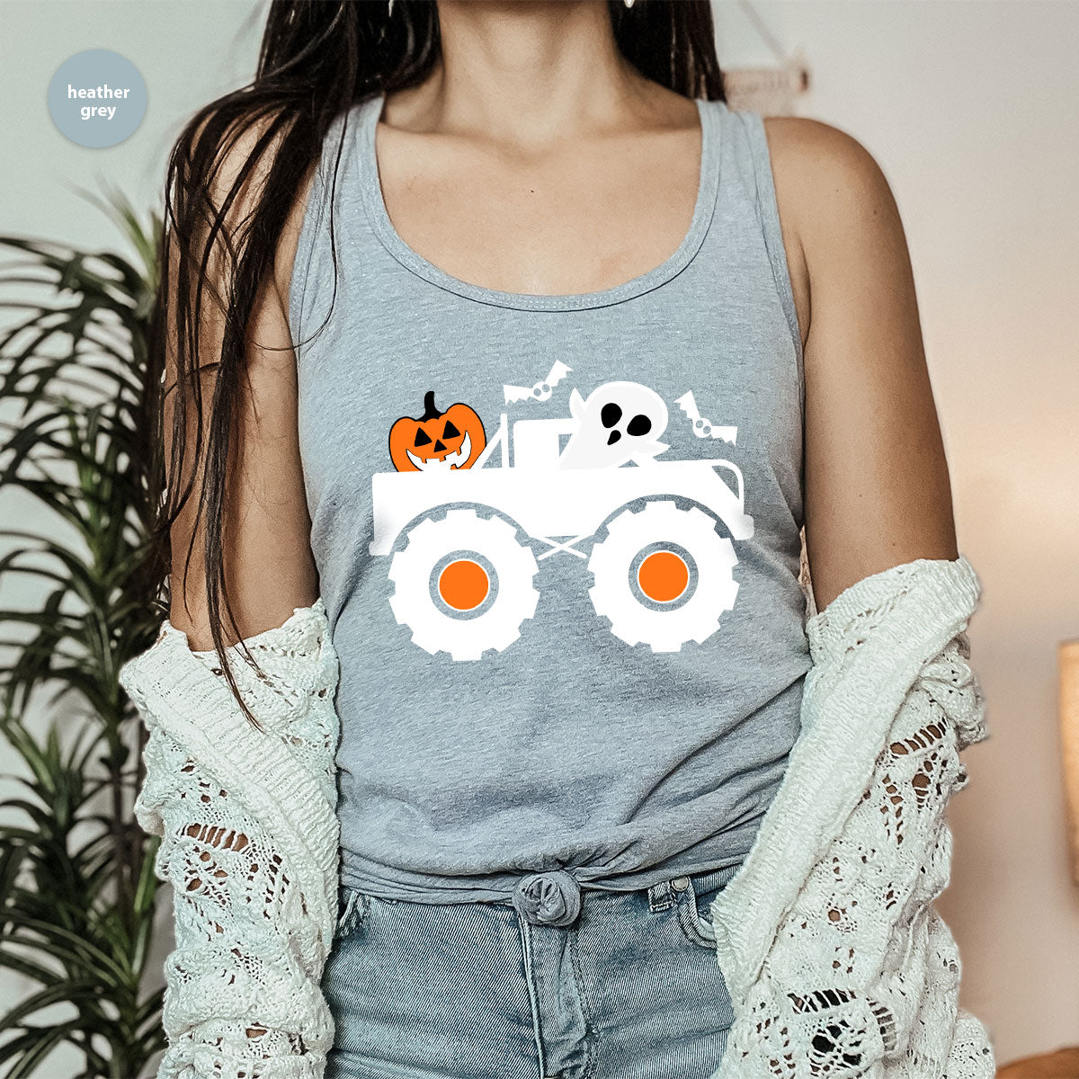 Kids Halloween Shirt, Halloween Gifts, Boys Truck T-Shirt, Ghost Outfit, Pumpkin Graphic Tees, Spooky Season Gifts, Toddler Clothes