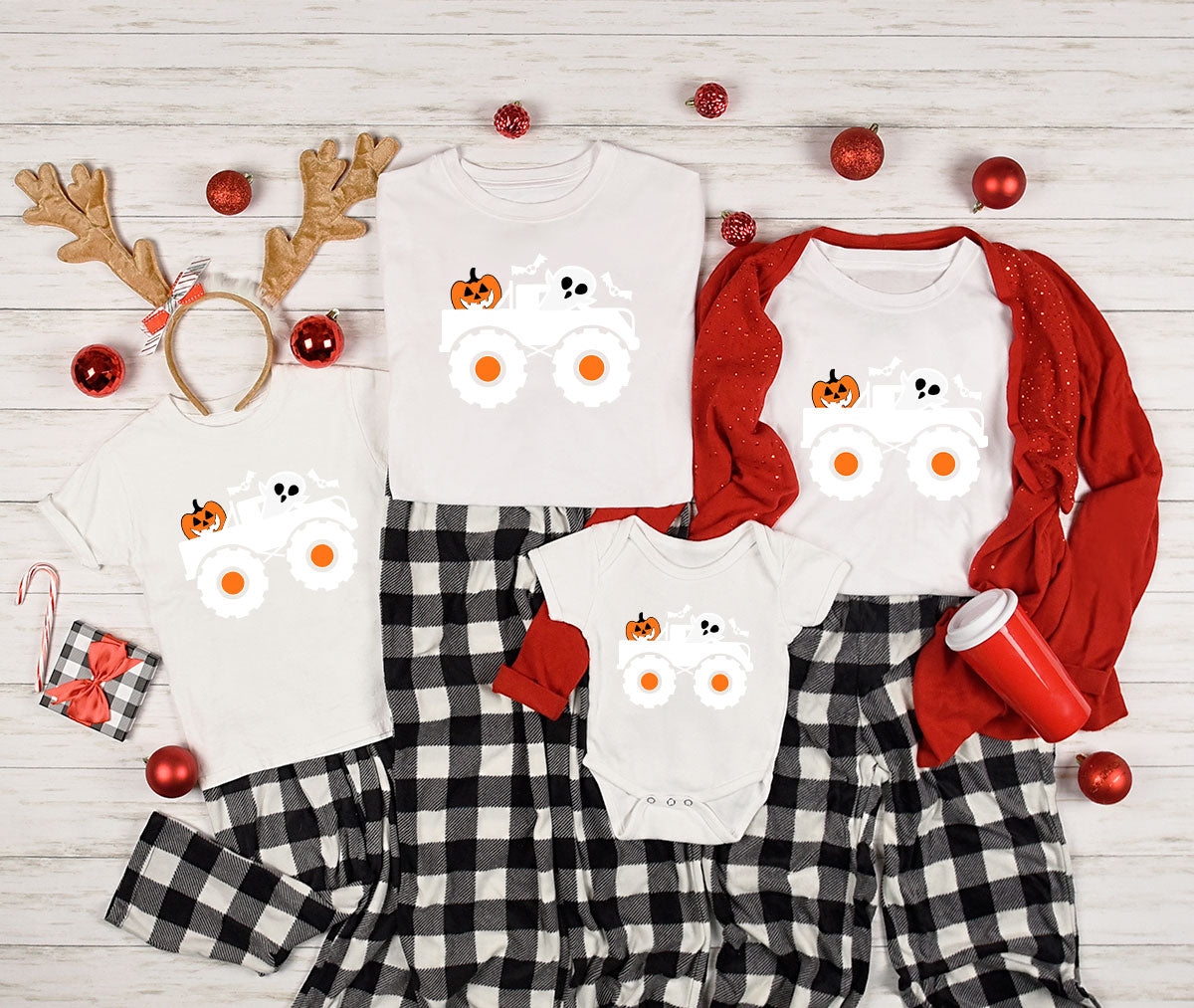 Kids Halloween Shirt, Halloween Gifts, Boys Truck T-Shirt, Ghost Outfit, Pumpkin Graphic Tees, Spooky Season Gifts, Toddler Clothes
