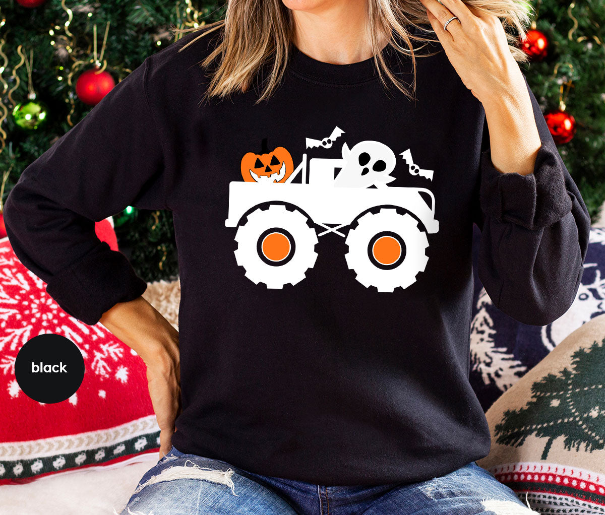 Kids Halloween Shirt, Halloween Gifts, Boys Truck T-Shirt, Ghost Outfit, Pumpkin Graphic Tees, Spooky Season Gifts, Toddler Clothes