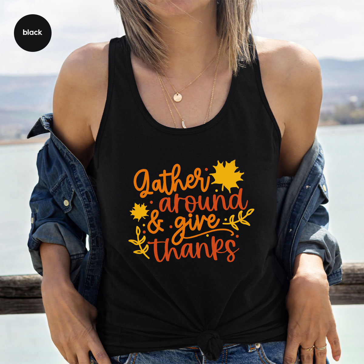 Thanksgiving Sweatshirts, Gifts for Family, Kids Fall Clothes, Leaves Graphic Tees, Autumn Toddler Outfits, Thankful Vneck TShirt