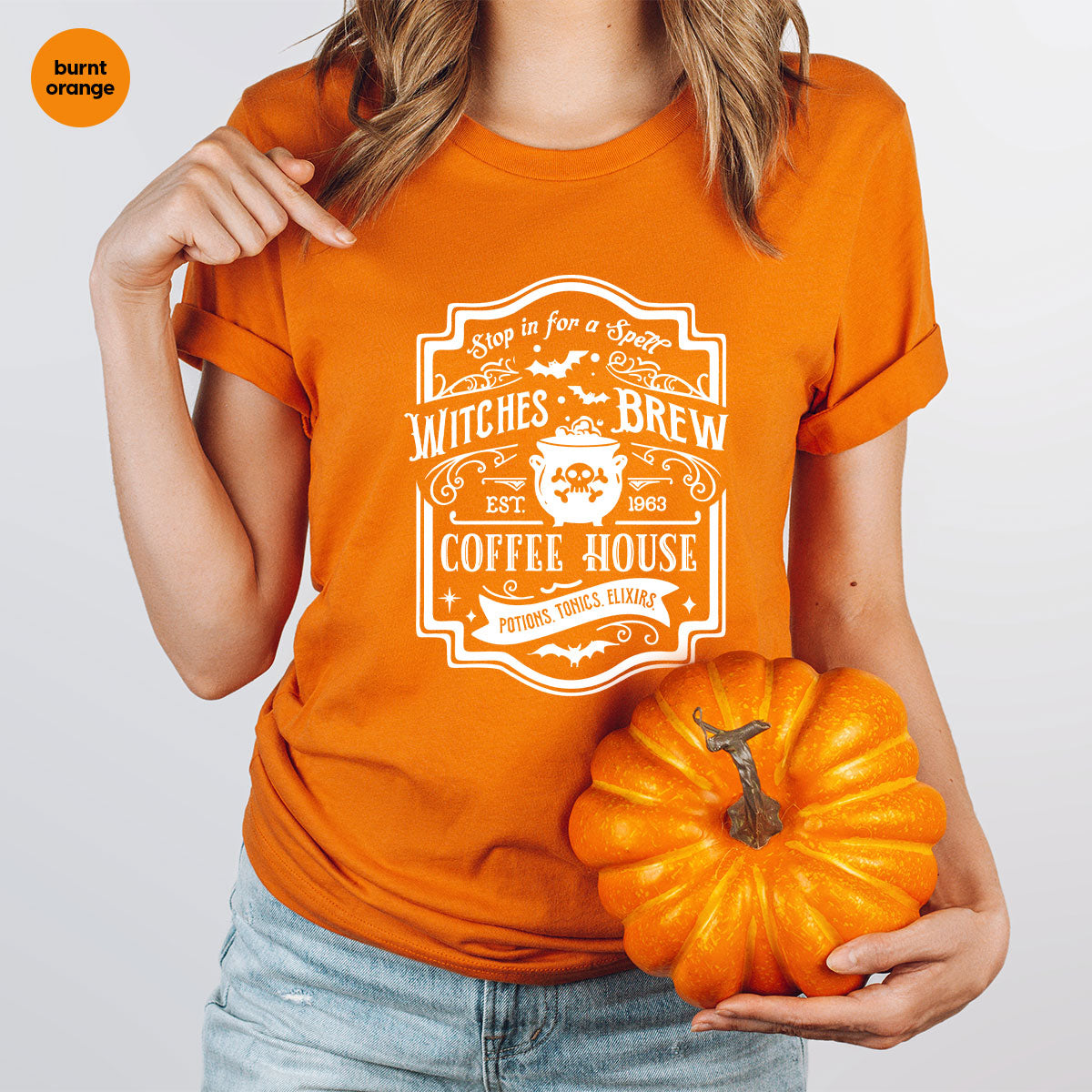 Halloween Shirt, Witchy Gifts, Spooky Season Tshirt, Spell Vneck T Shirt, Shirts for Women, Gifts for Her, Witch's Brew Graphic Tees