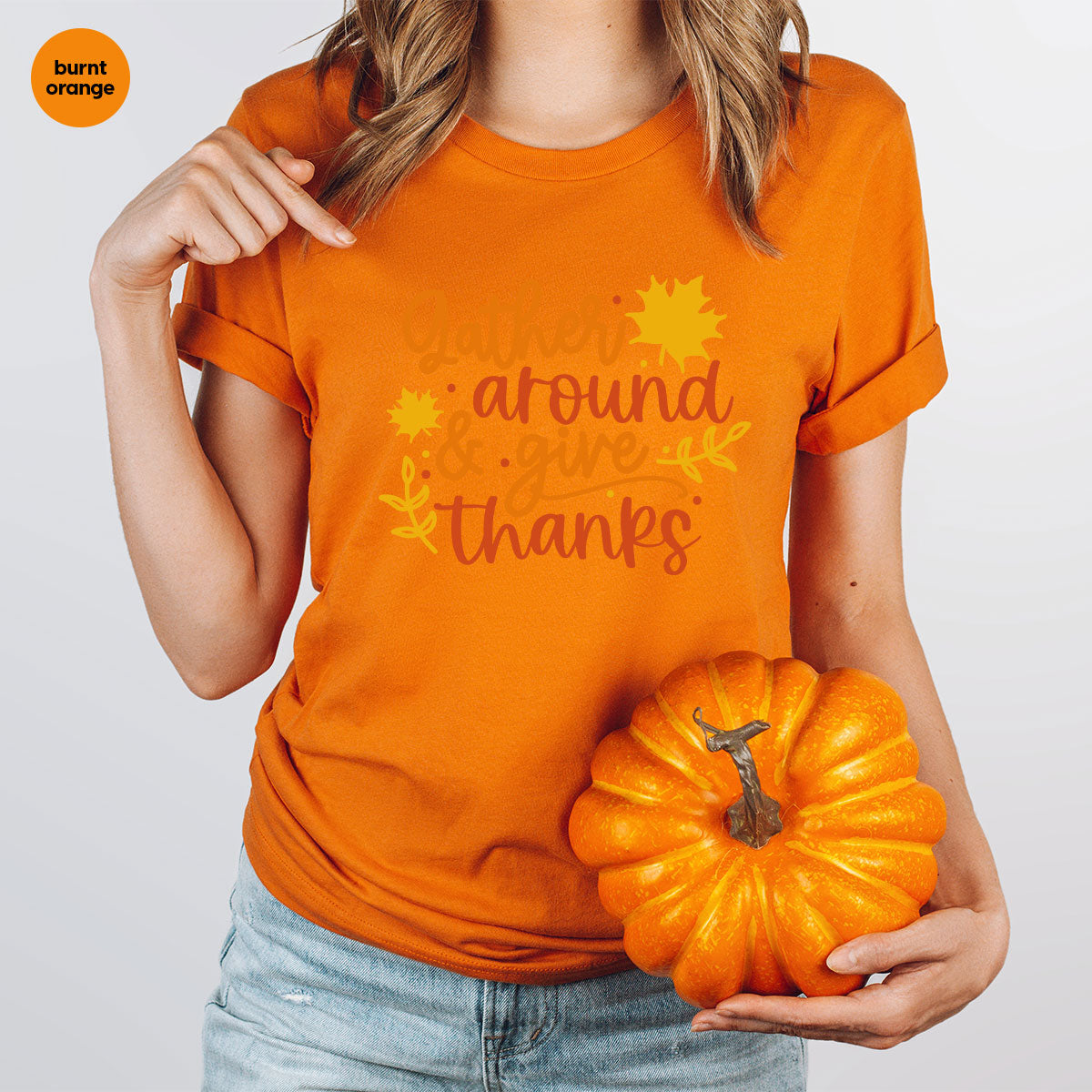 Thanksgiving Sweatshirts, Gifts for Family, Kids Fall Clothes, Leaves Graphic Tees, Autumn Toddler Outfits, Thankful Vneck TShirt