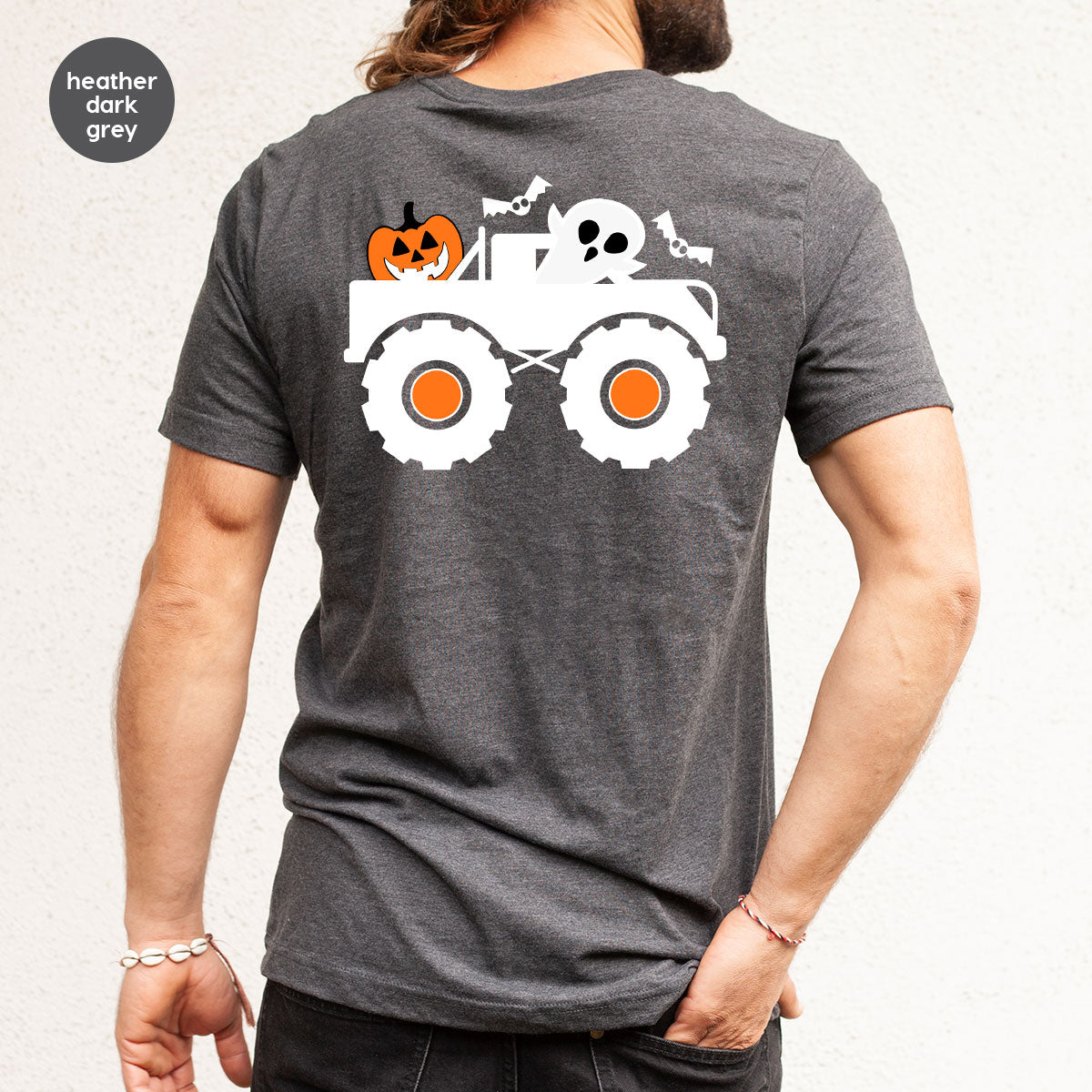 Kids Halloween Shirt, Halloween Gifts, Boys Truck T-Shirt, Ghost Outfit, Pumpkin Graphic Tees, Spooky Season Gifts, Toddler Clothes