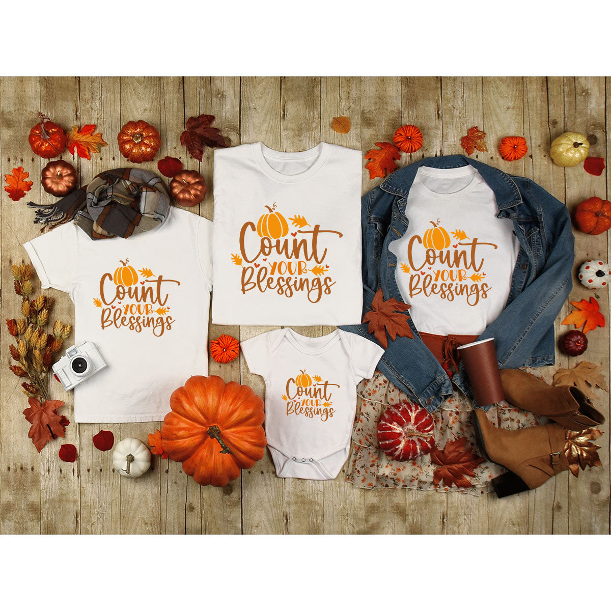 Cute Fall Outfit, Pumpkin Shirts, Gift for Her, Thanksgiving Clothing, Autumn Crewneck Sweatshirt, Blessed Vneck Tshirt, Leaves Graphic Tees