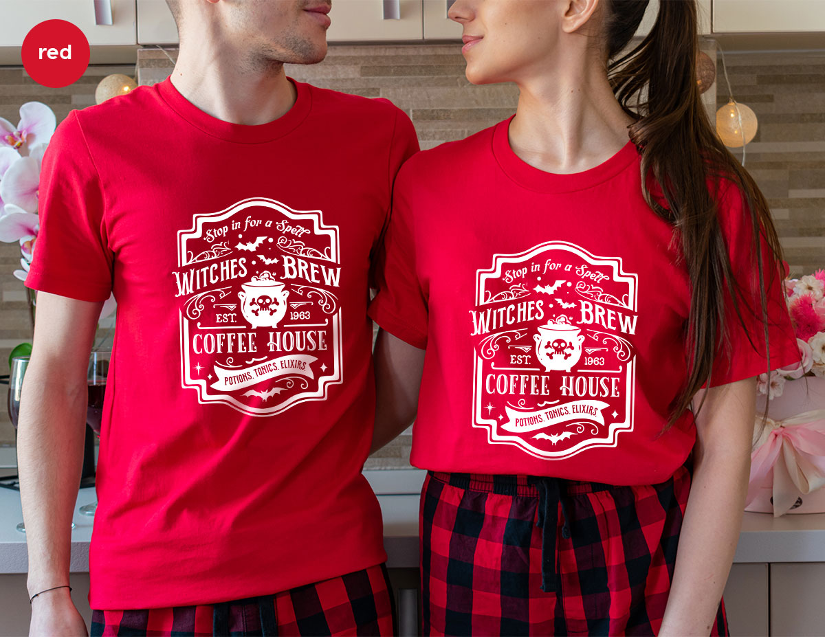 Halloween Shirt, Witchy Gifts, Spooky Season Tshirt, Spell Vneck T Shirt, Shirts for Women, Gifts for Her, Witch's Brew Graphic Tees