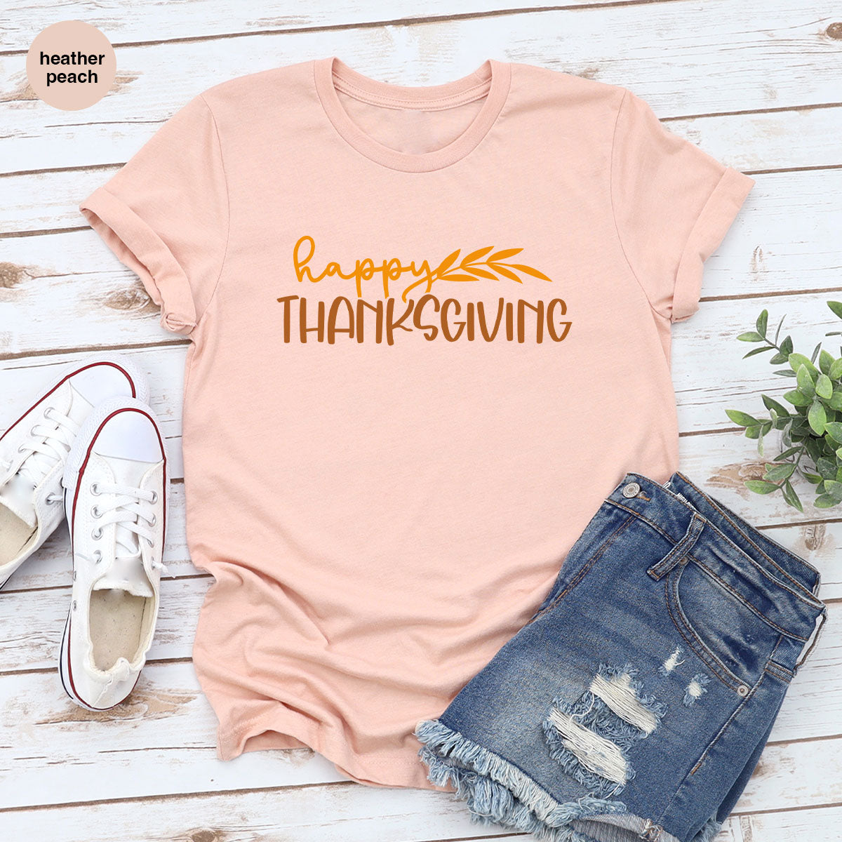 Happy Thanksgiving Shirt, Fall Crewneck Sweatshirt, Family Gifts, Matching Family TShirts, Autumn Vneck Tshirt, Leaves Graphic Tees