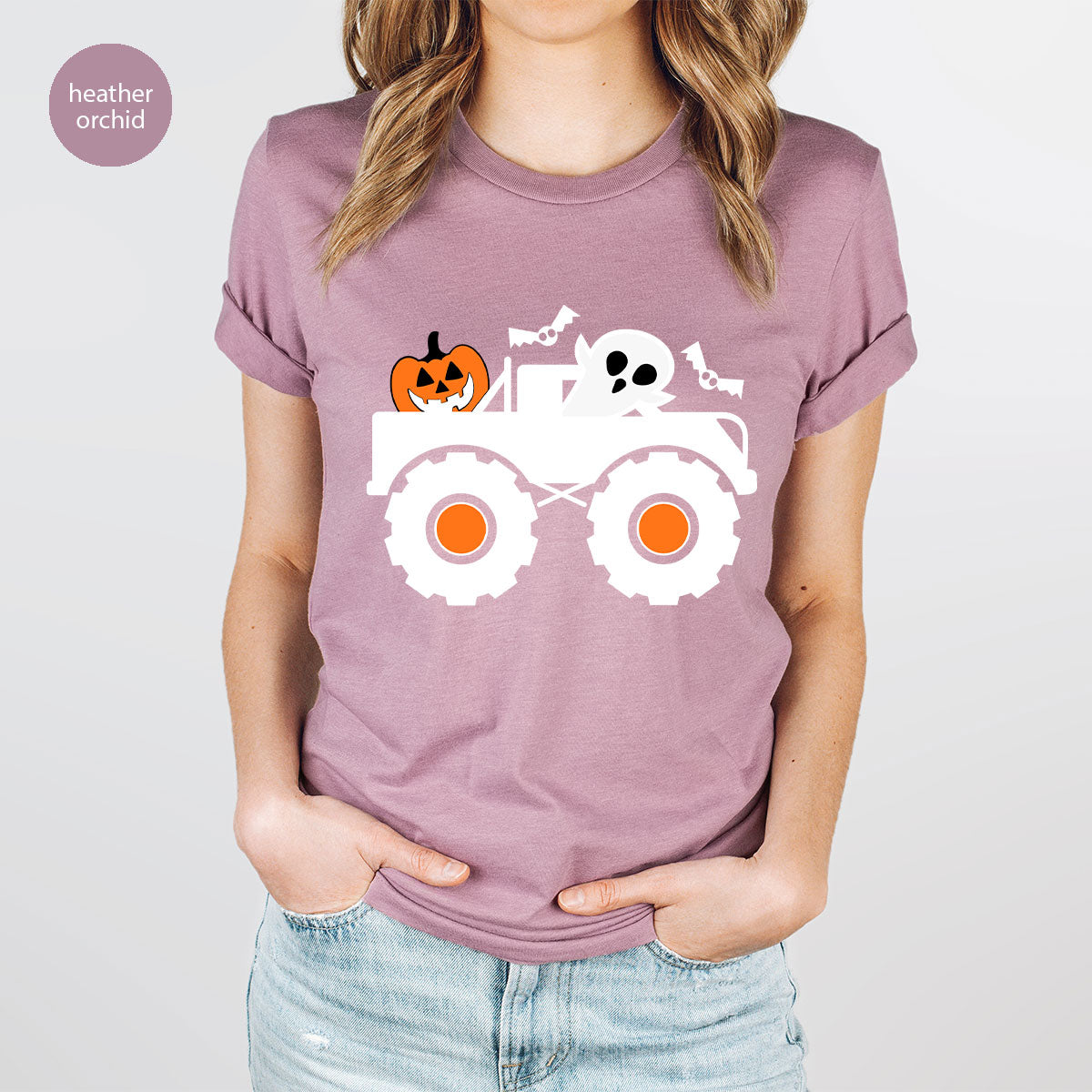 Kids Halloween Shirt, Halloween Gifts, Boys Truck T-Shirt, Ghost Outfit, Pumpkin Graphic Tees, Spooky Season Gifts, Toddler Clothes