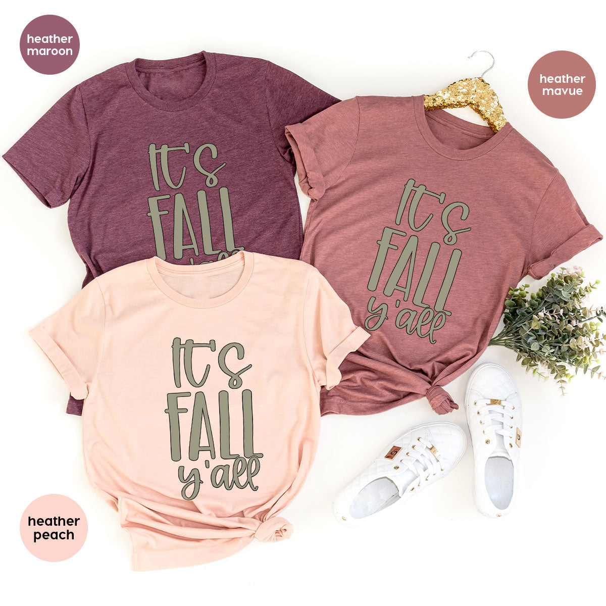 Fall Crewneck Sweatshirt, Its Fall Yall T-Shirt, Fall Gifts, Gifts for Her, Autumn Clothing, Thanksgiving Graphic Tees, Toddler T Shirt