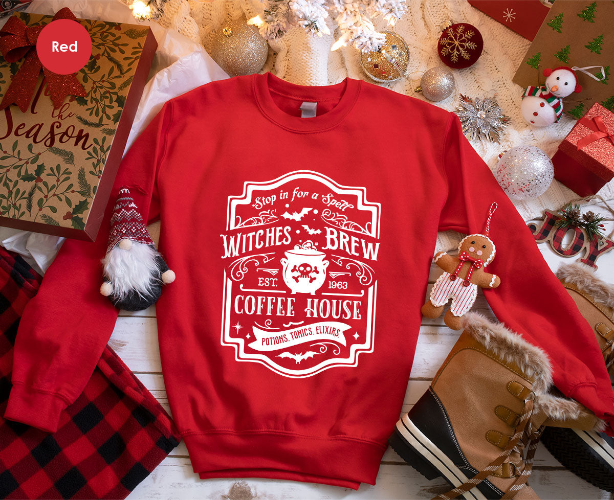 Halloween Shirt, Witchy Gifts, Spooky Season Tshirt, Spell Vneck T Shirt, Shirts for Women, Gifts for Her, Witch's Brew Graphic Tees