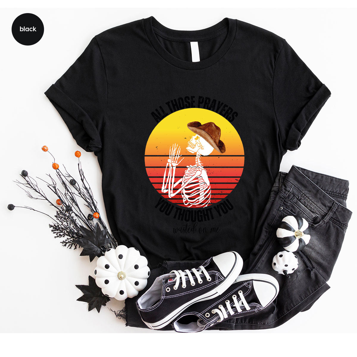 Halloween Crewneck Sweatshirt, Vintage Skeleton Shirt, Christian Vneck T Shirts