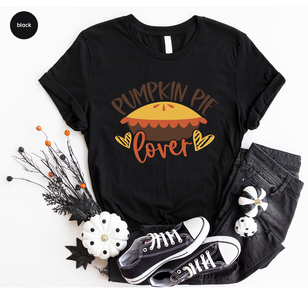 Kids Thanksgiving Shirts, Pumpkin Pie Graphic Tees, Gift for Her, Fall Crewneck Sweatshirt, Cute Toddler Clothes, Autumn Vneck T-Shirt