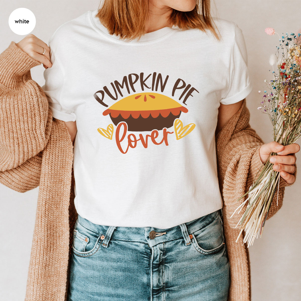 Kids Thanksgiving Shirts, Pumpkin Pie Graphic Tees, Gift for Her, Fall Crewneck Sweatshirt, Cute Toddler Clothes, Autumn Vneck T-Shirt