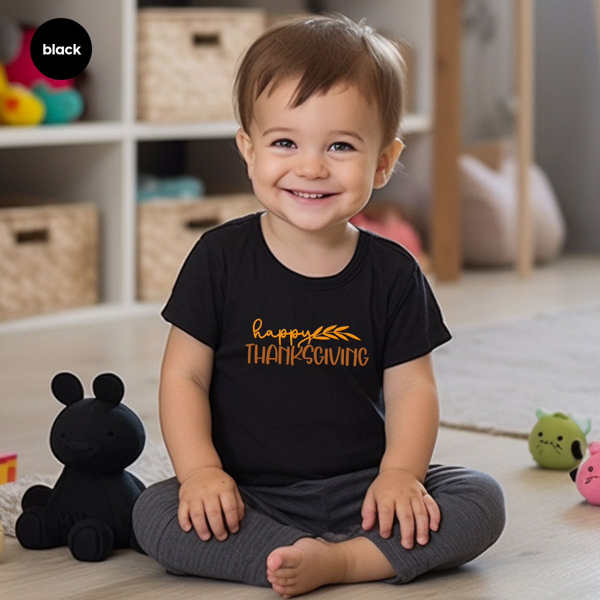 Happy Thanksgiving Shirt, Fall Crewneck Sweatshirt, Family Gifts, Matching Family TShirts, Autumn Vneck Tshirt, Leaves Graphic Tees