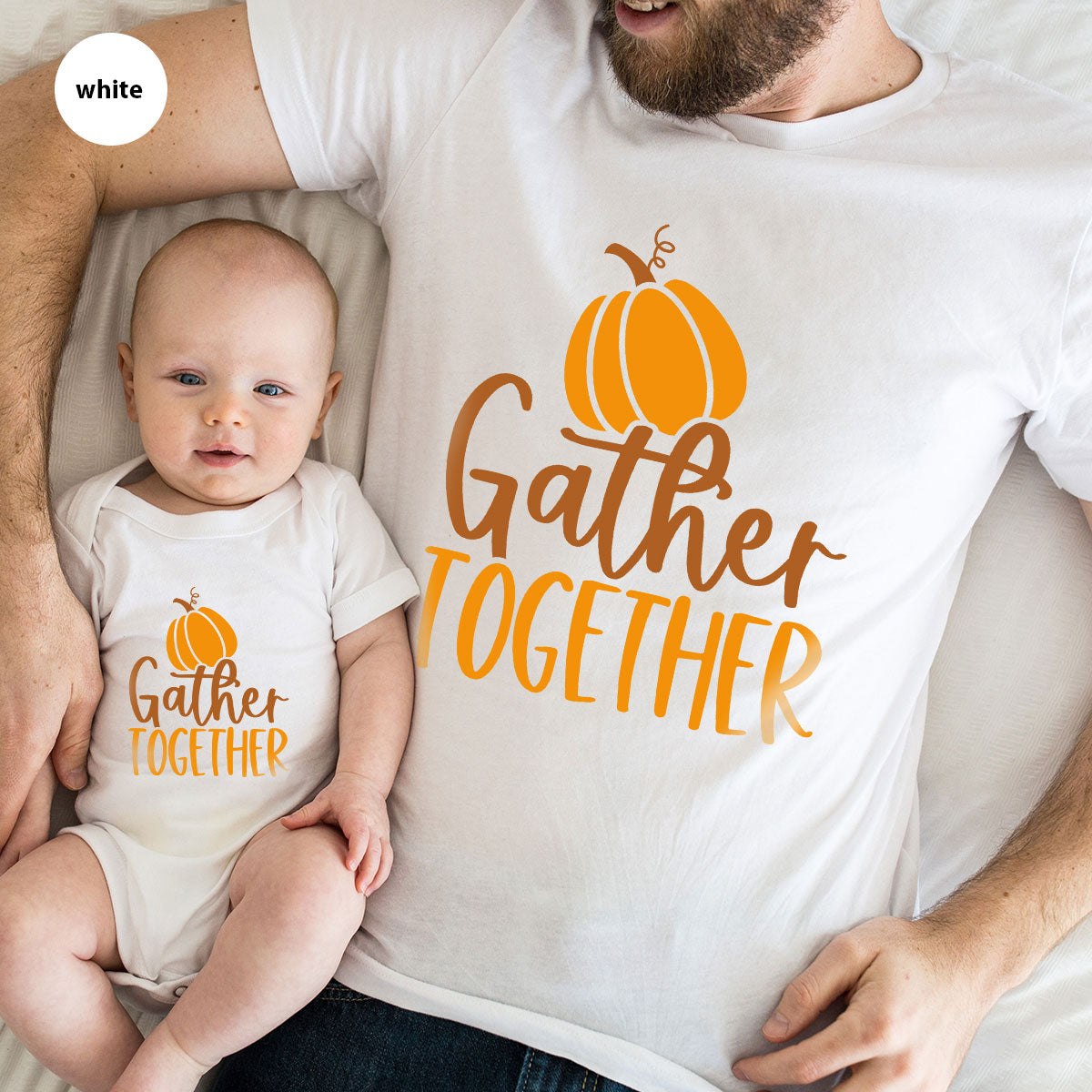 Fall Crewneck Sweatshirt, Thanksgiving Family Outfits, Pumpkin Graphic Tees, Autumn Clothing, Thankful Toddler Tshirt, Gather Together Shirt