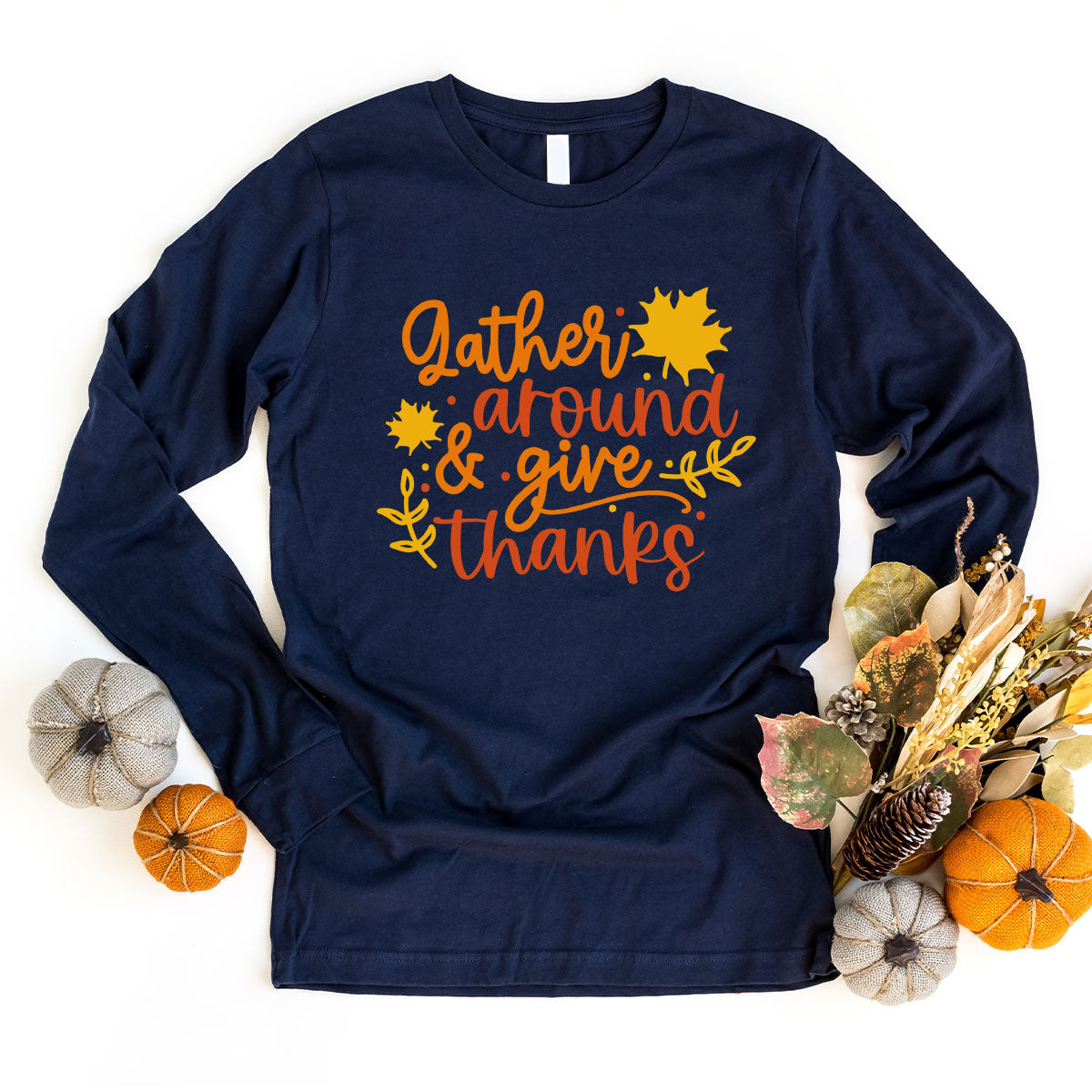 Thanksgiving Sweatshirts, Gifts for Family, Kids Fall Clothes, Leaves Graphic Tees, Autumn Toddler Outfits, Thankful Vneck TShirt