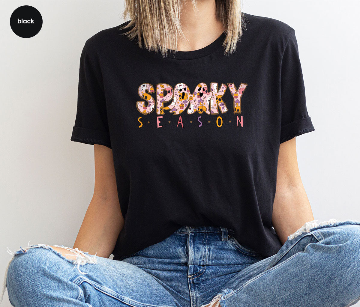 Ghost Graphic Tees, Cute Kid Halloween Shirt, Spooky Shirt