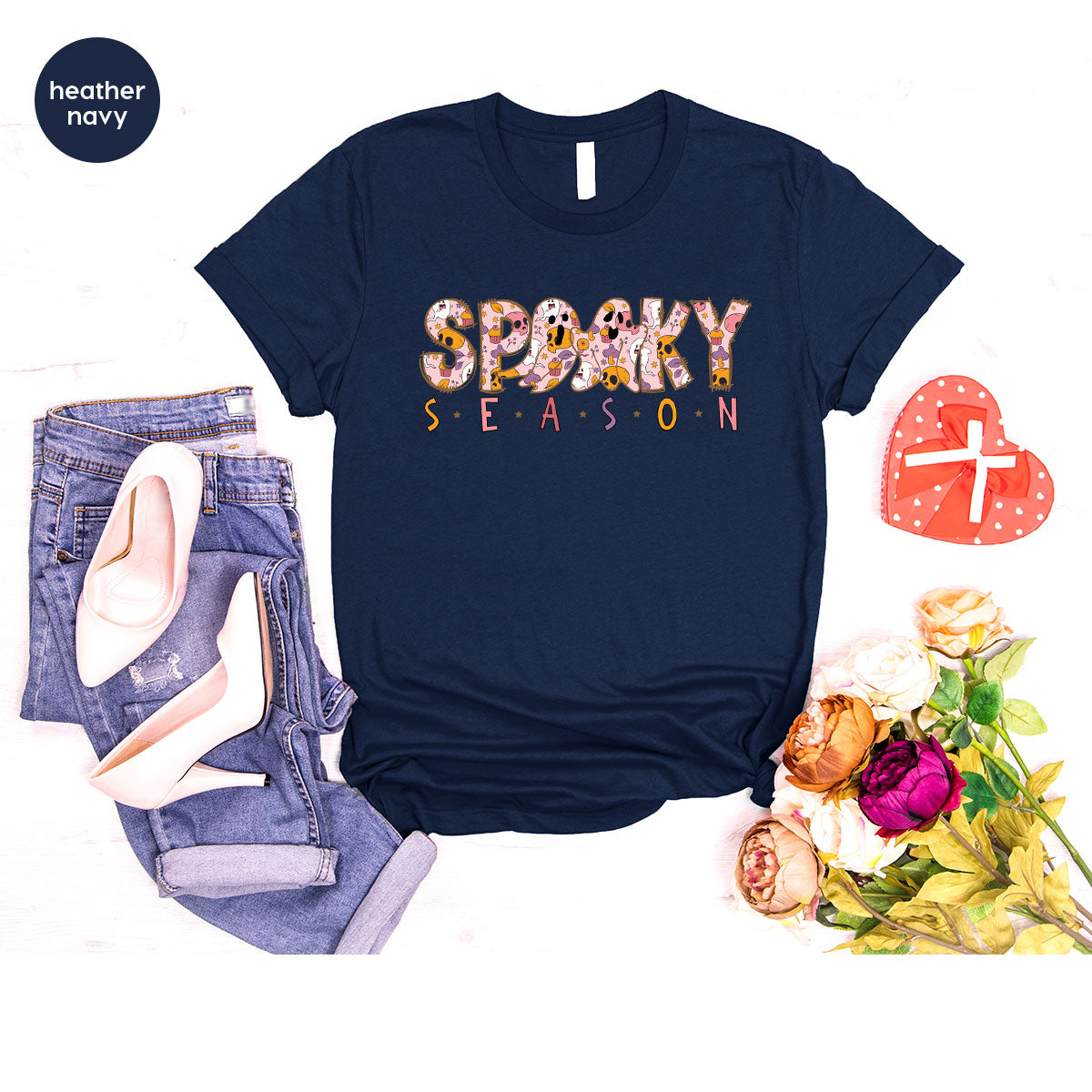 Ghost Graphic Tees, Cute Kid Halloween Shirt, Spooky Shirt