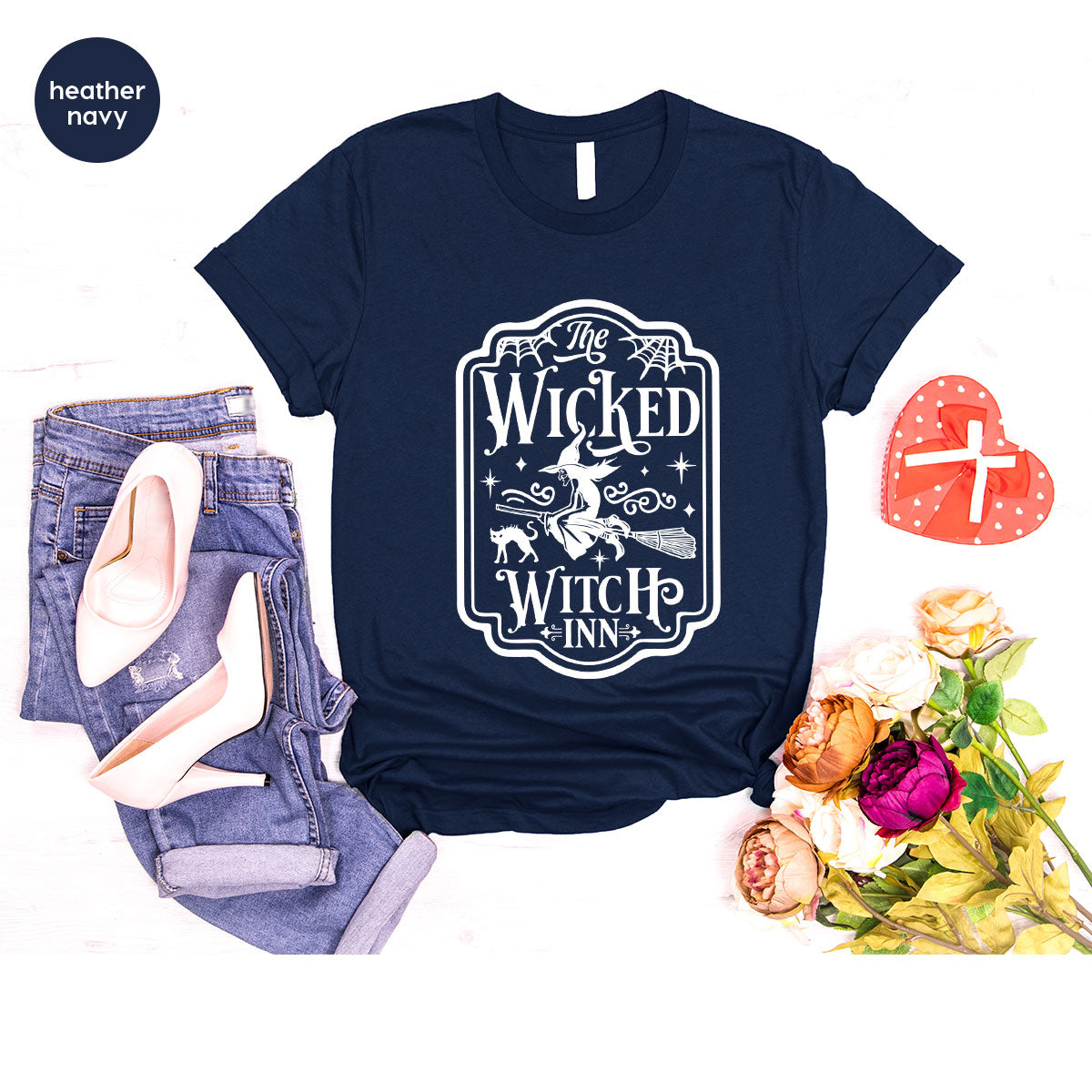 Witch Crewneck Sweatshirt, Halloween Shirts for Women, Funny Gift For Her, Spooky Season Party Tshirt, Witchy Graphic Tees