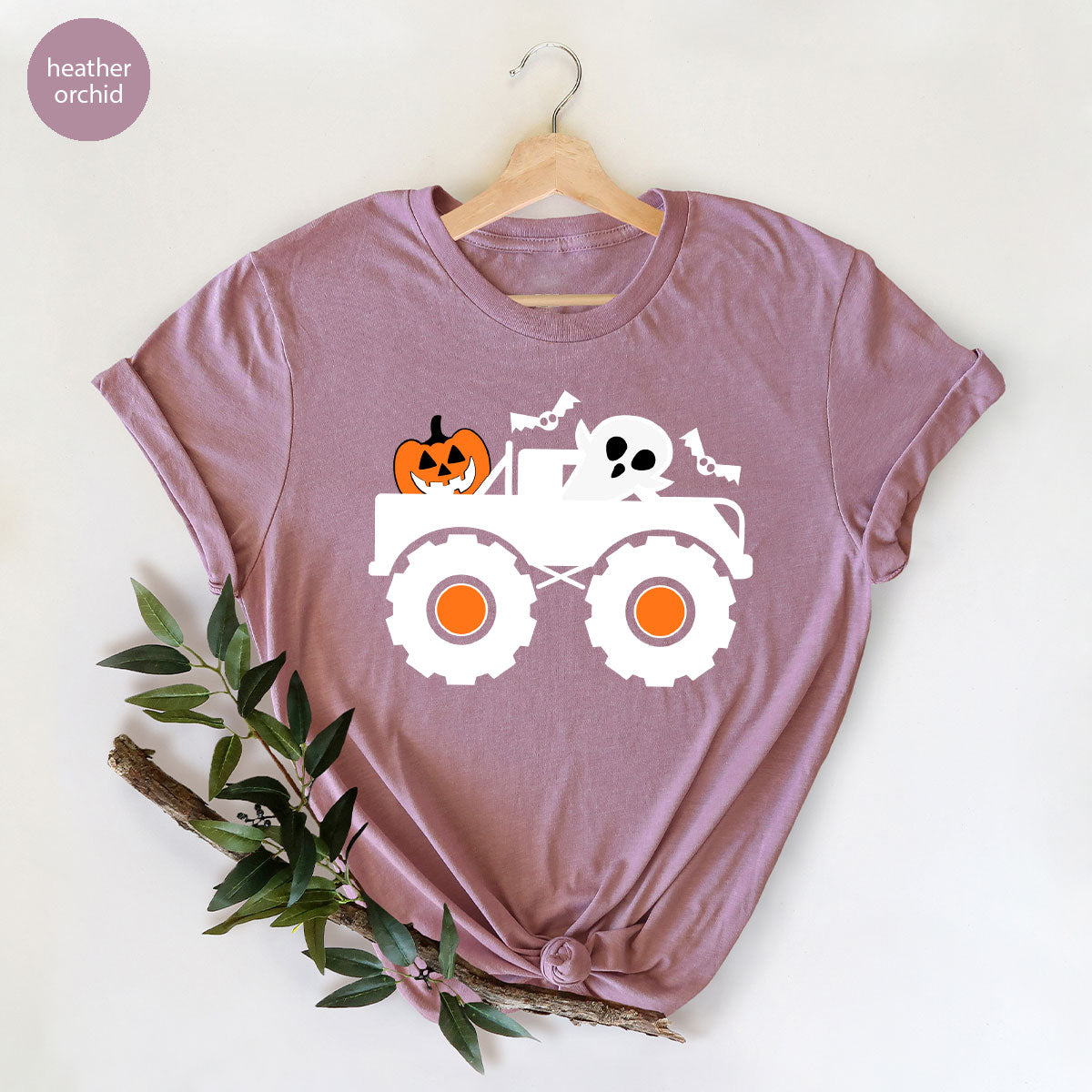 Kids Halloween Shirt, Halloween Gifts, Boys Truck T-Shirt, Ghost Outfit, Pumpkin Graphic Tees, Spooky Season Gifts, Toddler Clothes