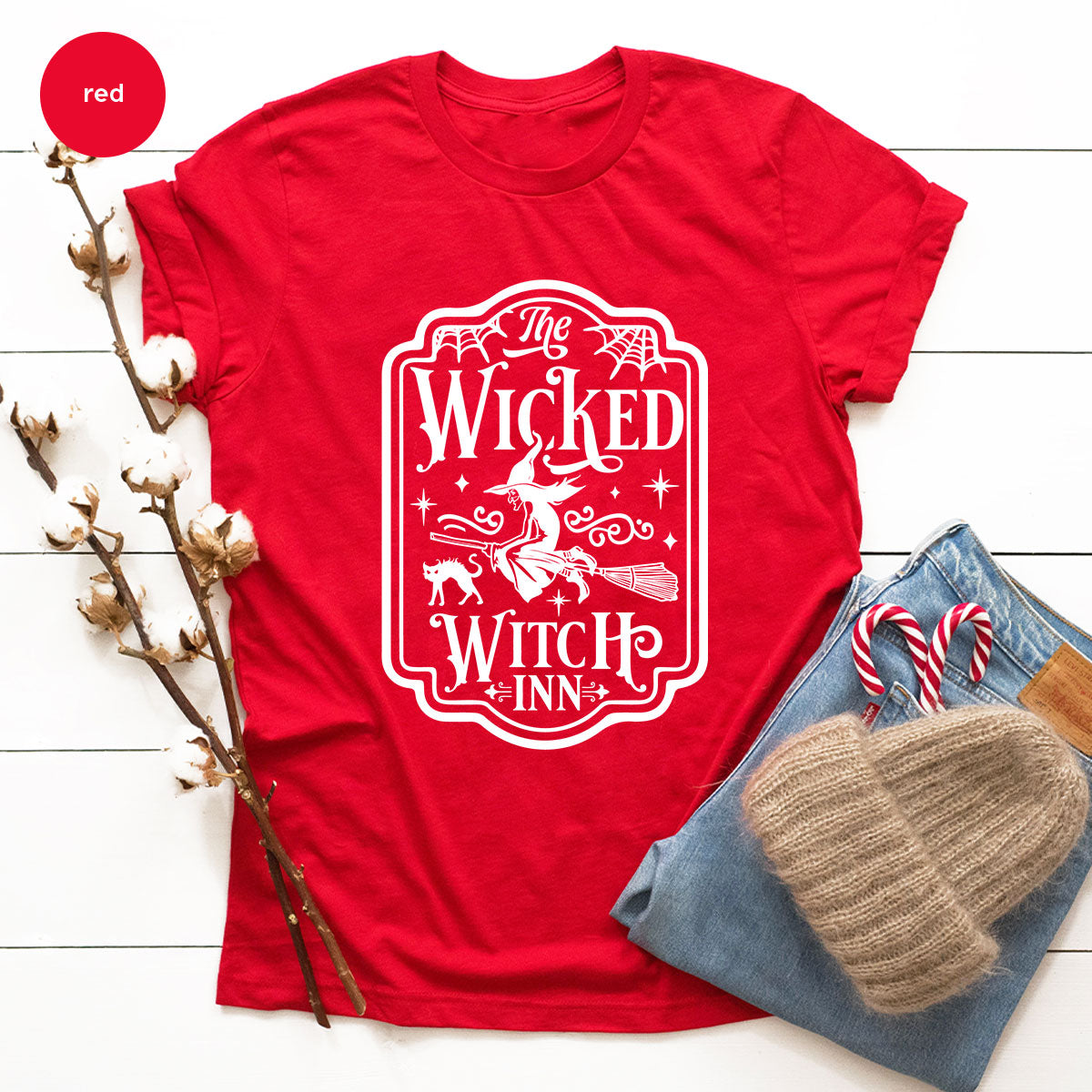 Witch Crewneck Sweatshirt, Halloween Shirts for Women, Funny Gift For Her, Spooky Season Party Tshirt, Witchy Graphic Tees