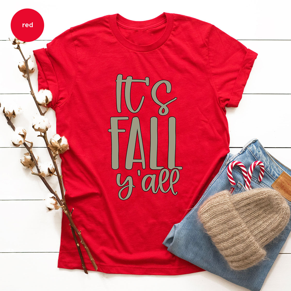 Fall Crewneck Sweatshirt, Its Fall Yall T-Shirt, Fall Gifts, Gifts for Her, Autumn Clothing, Thanksgiving Graphic Tees, Toddler T Shirt