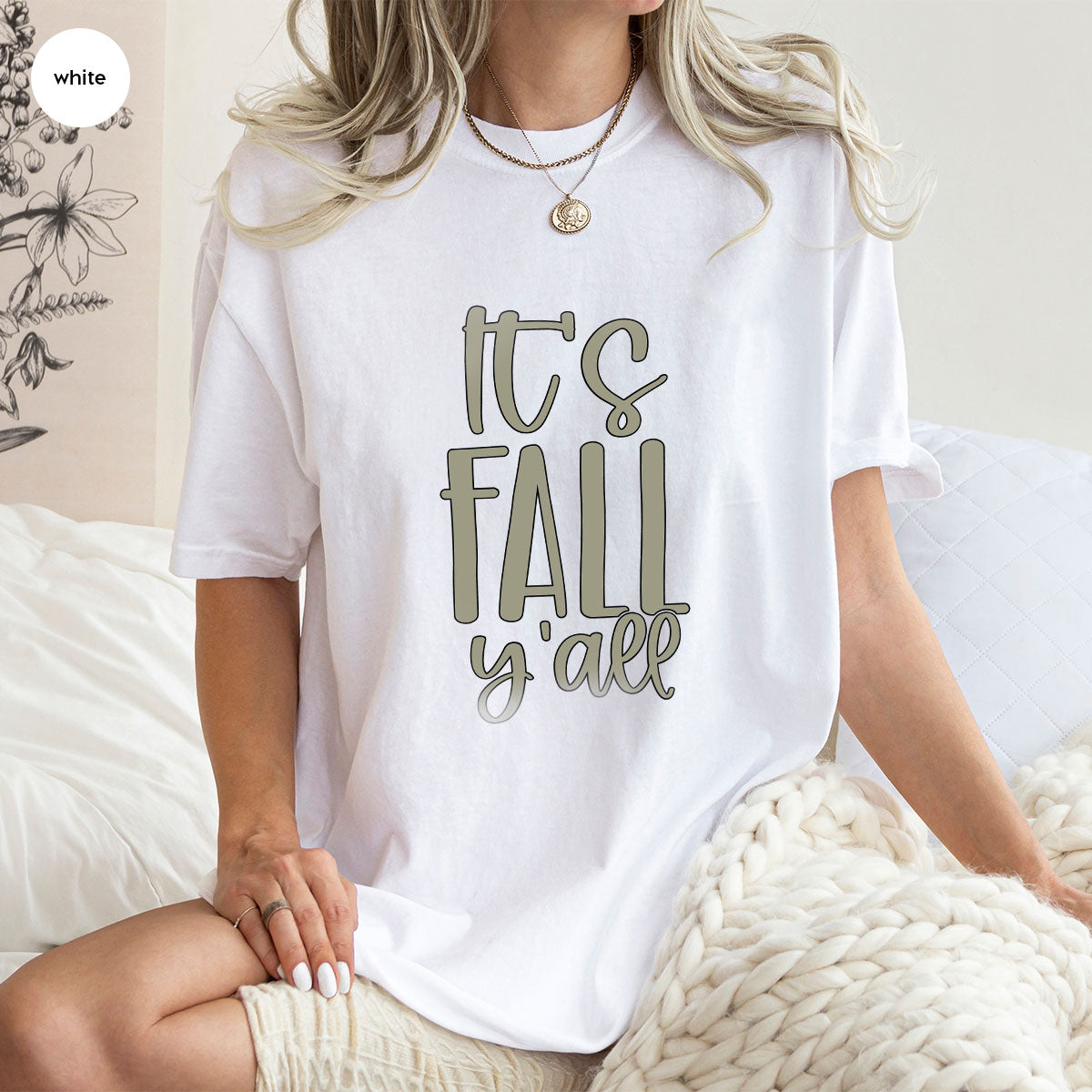 Fall Crewneck Sweatshirt, Its Fall Yall T-Shirt, Fall Gifts, Gifts for Her, Autumn Clothing, Thanksgiving Graphic Tees, Toddler T Shirt