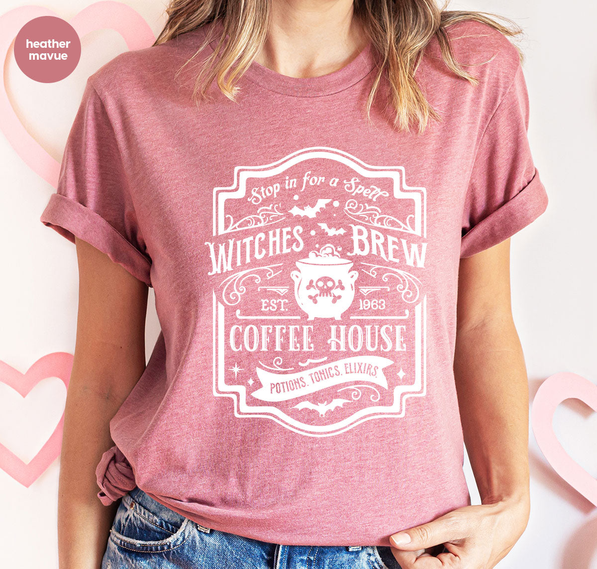 Halloween Shirt, Witchy Gifts, Spooky Season Tshirt, Spell Vneck T Shirt, Shirts for Women, Gifts for Her, Witch's Brew Graphic Tees