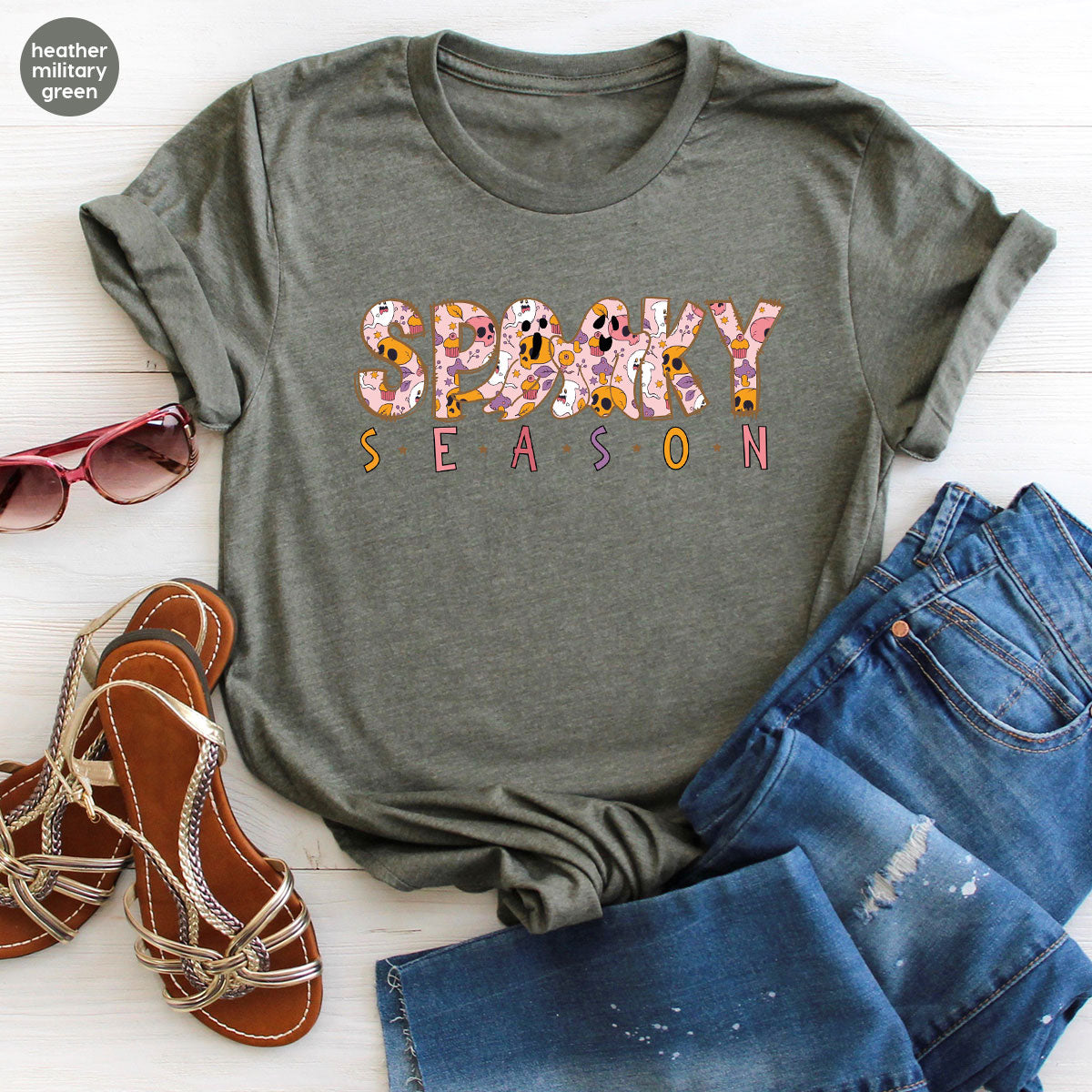Ghost Graphic Tees, Cute Kid Halloween Shirt, Spooky Shirt
