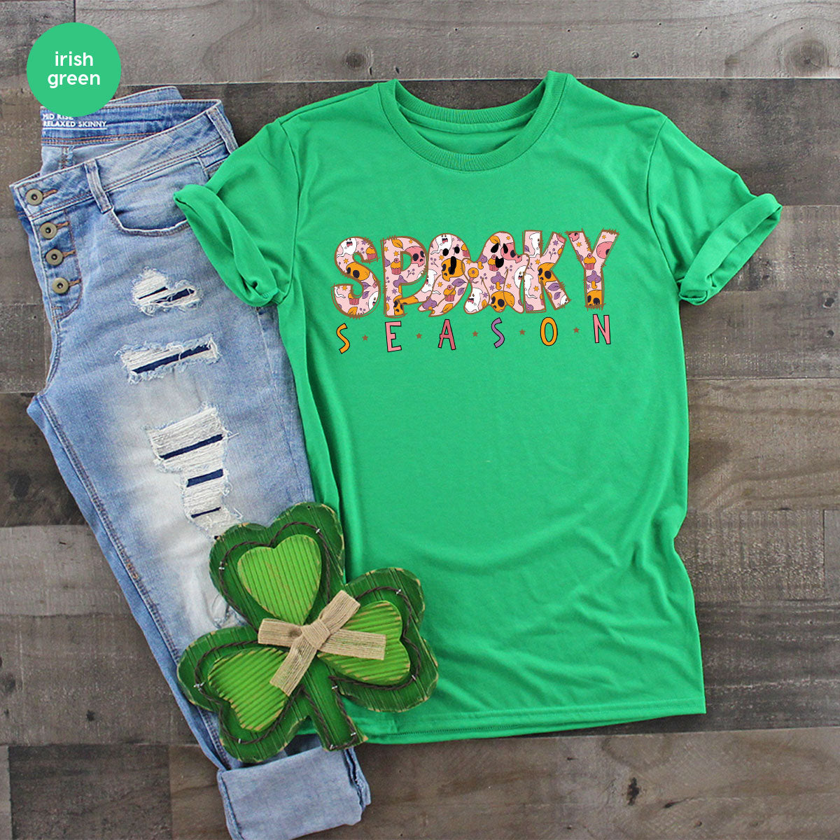 Ghost Graphic Tees, Cute Kid Halloween Shirt, Spooky Shirt