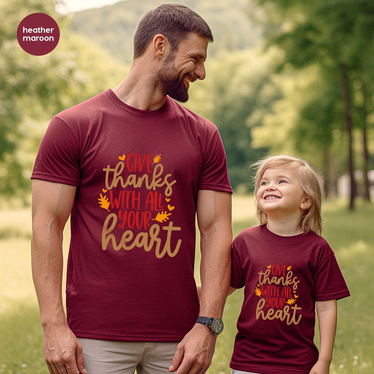 Cute Fall Clothing, Thanksgiving T-Shirt, Gift for Her, Leaves Graphic Tees, Autumn Outfit, Womens Vneck Shirt, Thankful Sweatshirt