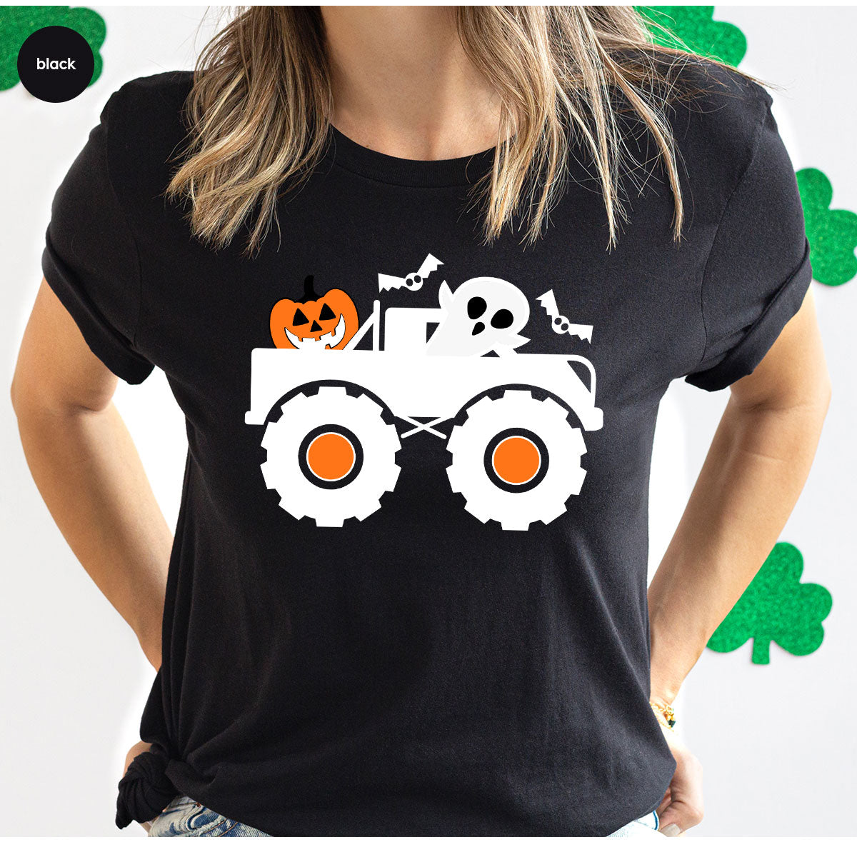 Kids Halloween Shirt, Halloween Gifts, Boys Truck T-Shirt, Ghost Outfit, Pumpkin Graphic Tees, Spooky Season Gifts, Toddler Clothes