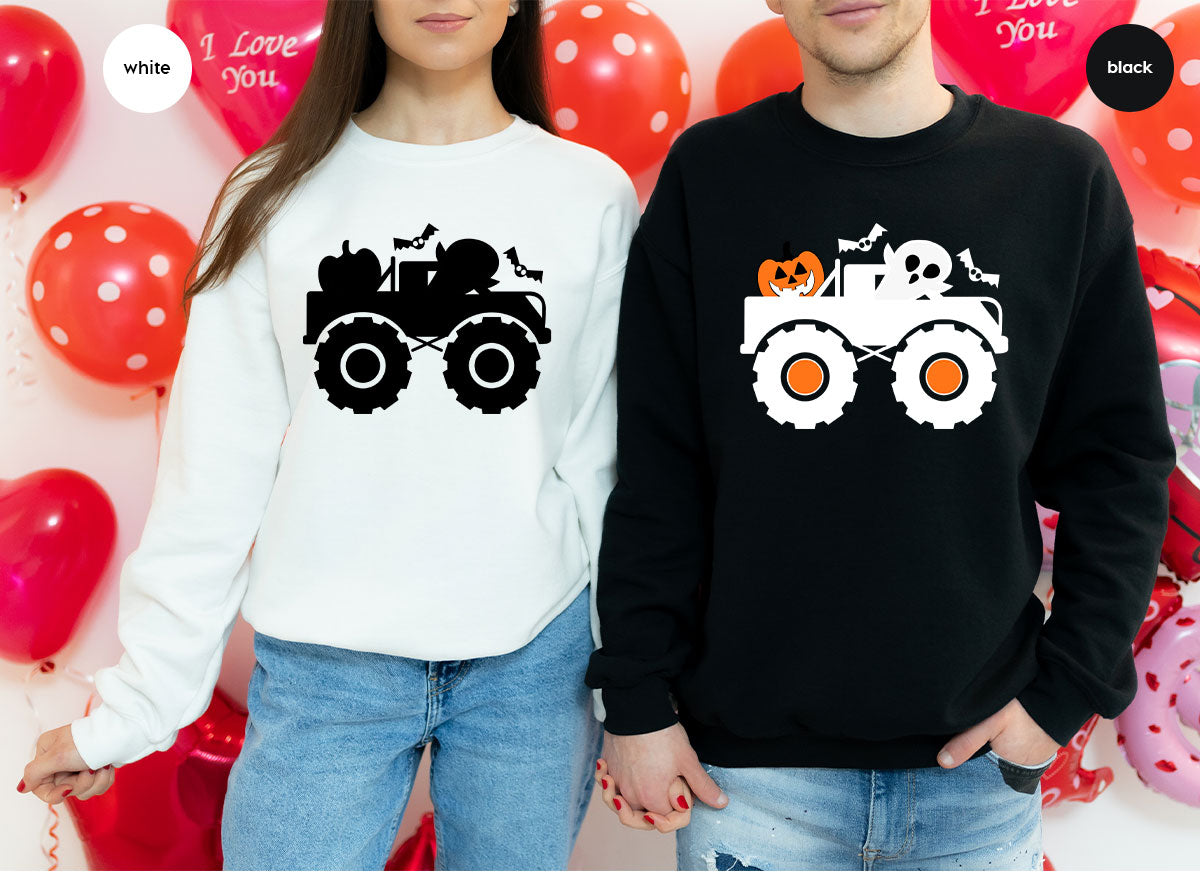 Kids Halloween Shirt, Halloween Gifts, Boys Truck T-Shirt, Ghost Outfit, Pumpkin Graphic Tees, Spooky Season Gifts, Toddler Clothes