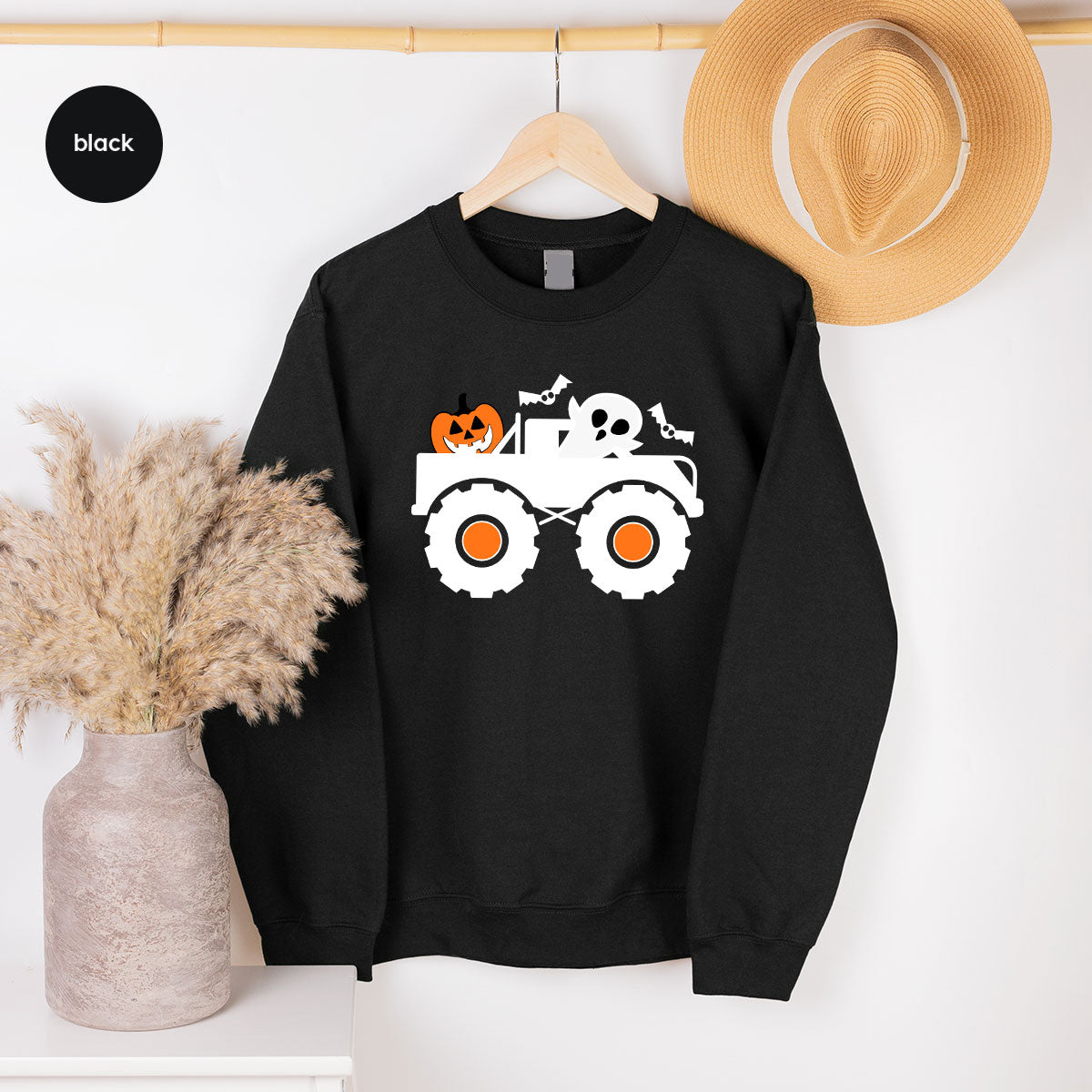 Kids Halloween Shirt, Halloween Gifts, Boys Truck T-Shirt, Ghost Outfit, Pumpkin Graphic Tees, Spooky Season Gifts, Toddler Clothes