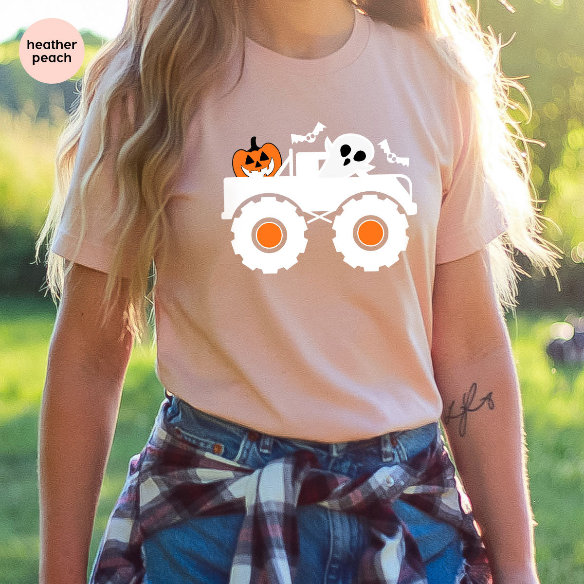 Kids Halloween Shirt, Halloween Gifts, Boys Truck T-Shirt, Ghost Outfit, Pumpkin Graphic Tees, Spooky Season Gifts, Toddler Clothes