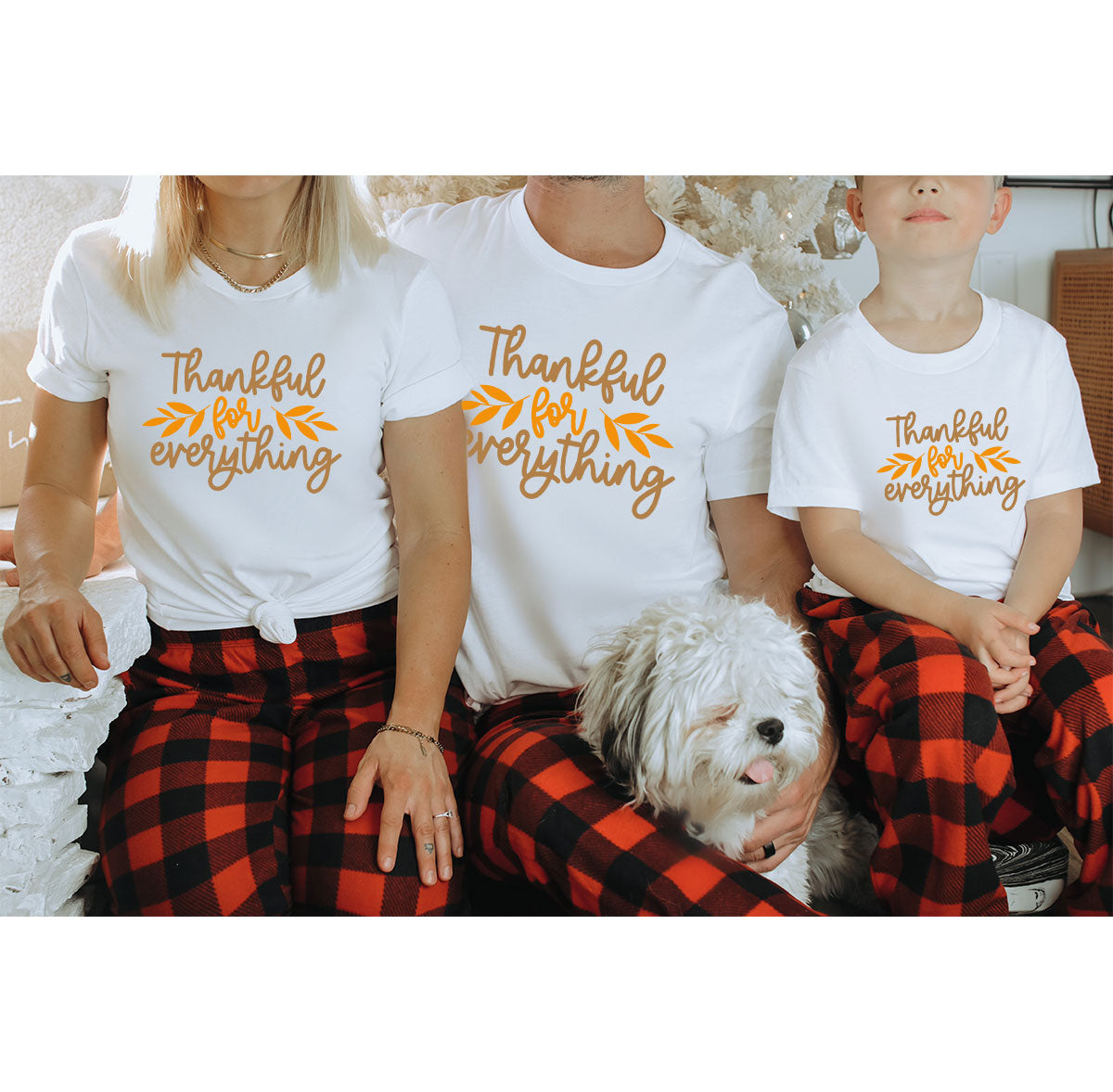 Thanksgiving T Shirts, Gifts for Her, Fall Leaves Graphic Tees, Autumn Clothing, Thankful for Everything T-Shirt, Womens Vneck TShirt